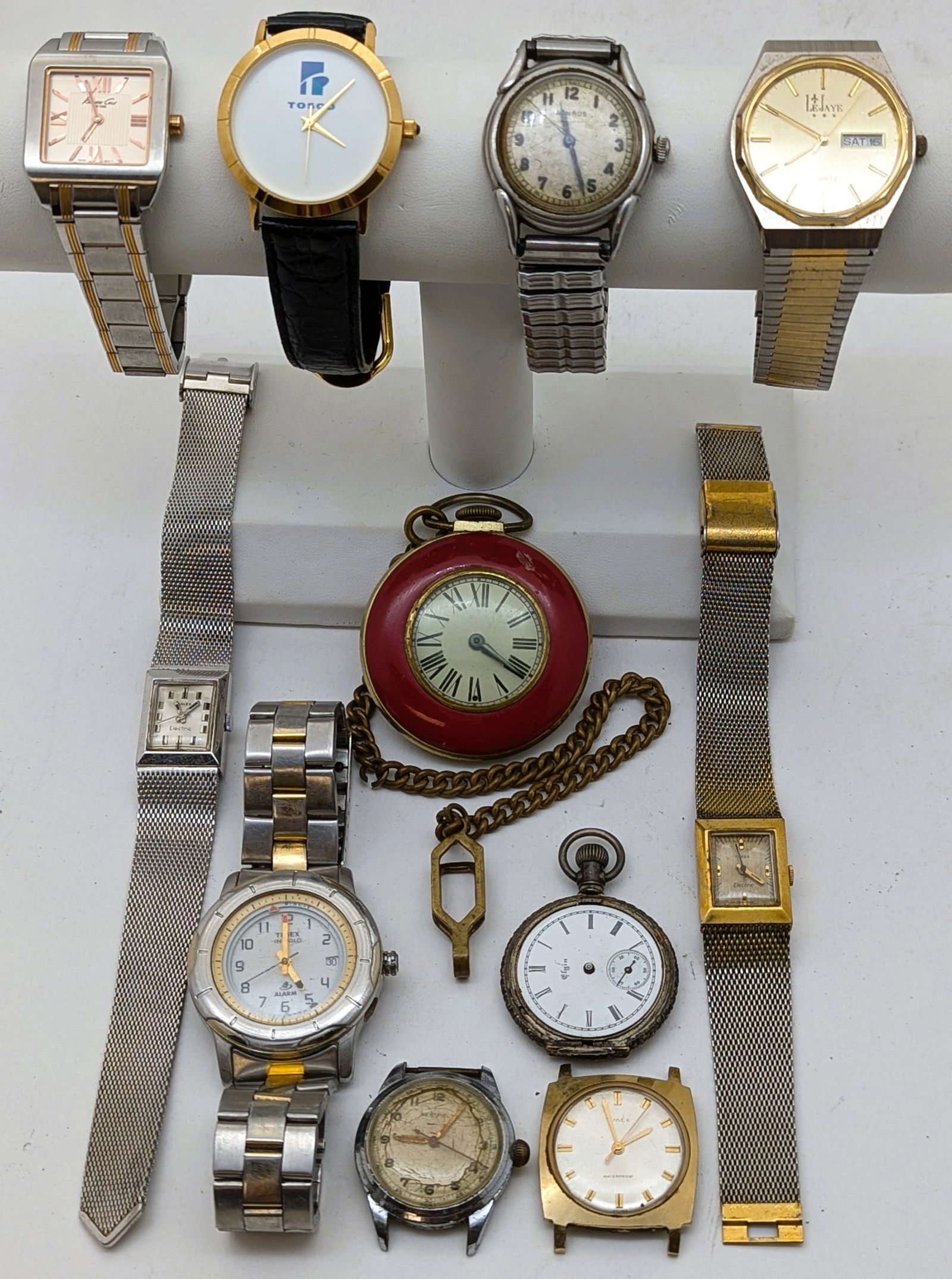 Large Lot of 11 Vintage Mens Watches - Parts/Repair - Benrus, Timex, etc. (1 of 9)