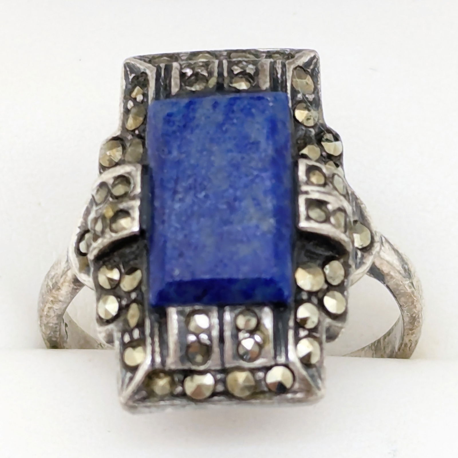 Sterling Silver Blue Stone Statement Ring (1 of 5)