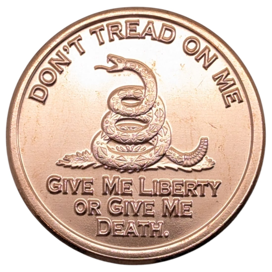 1 Ounce Fine .999 Copper Round - Don't Tread on Me: Copper