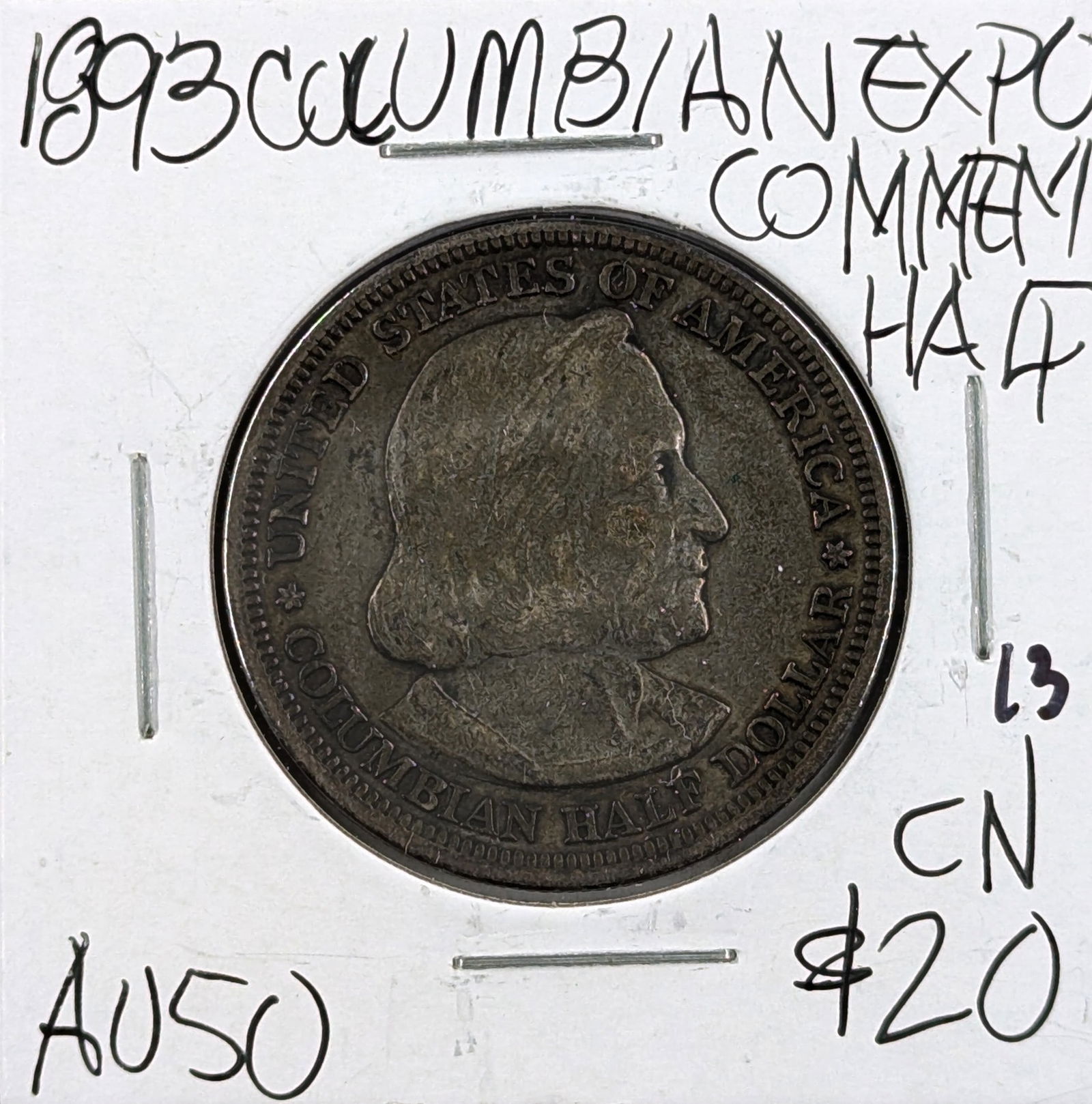 1893 Silver Columbian Half Dollar - AU50 (1 of 2)