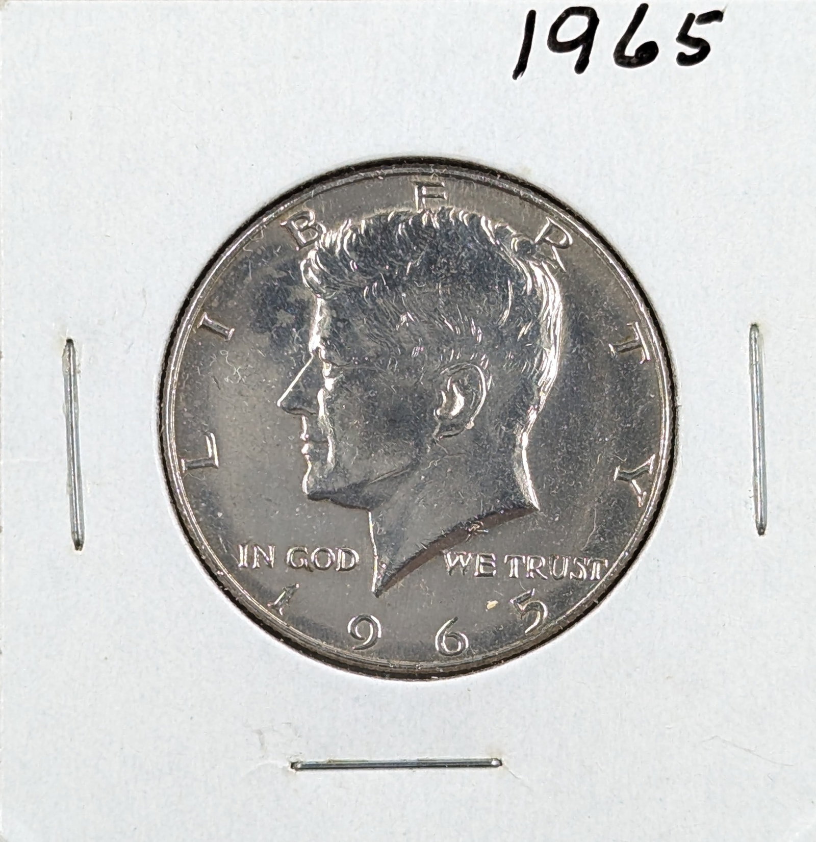 1965 Silver John F Kennedy Half Dollar: 40% Silver