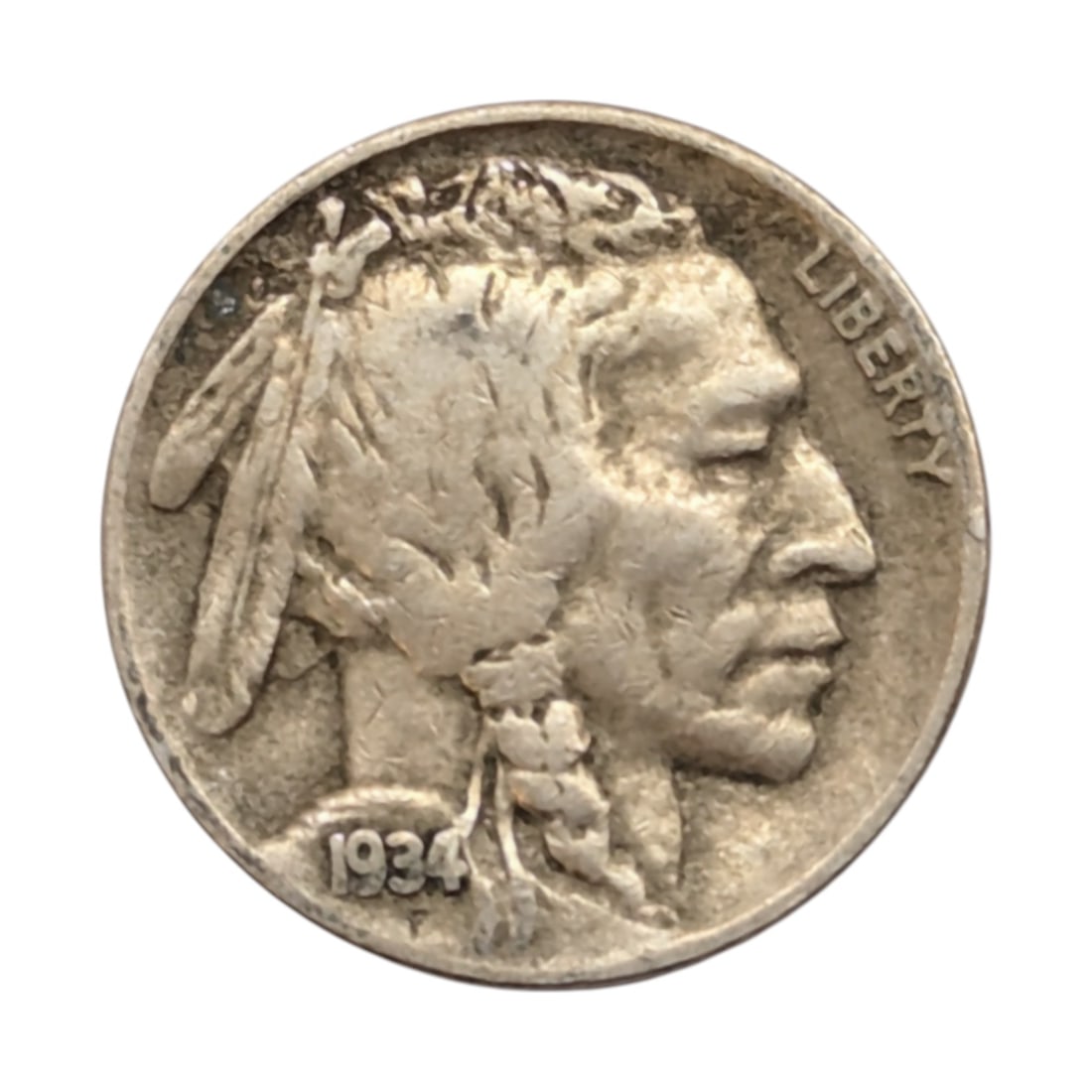 1934-D Buffalo Head Nickel - Full date (1 of 2)
