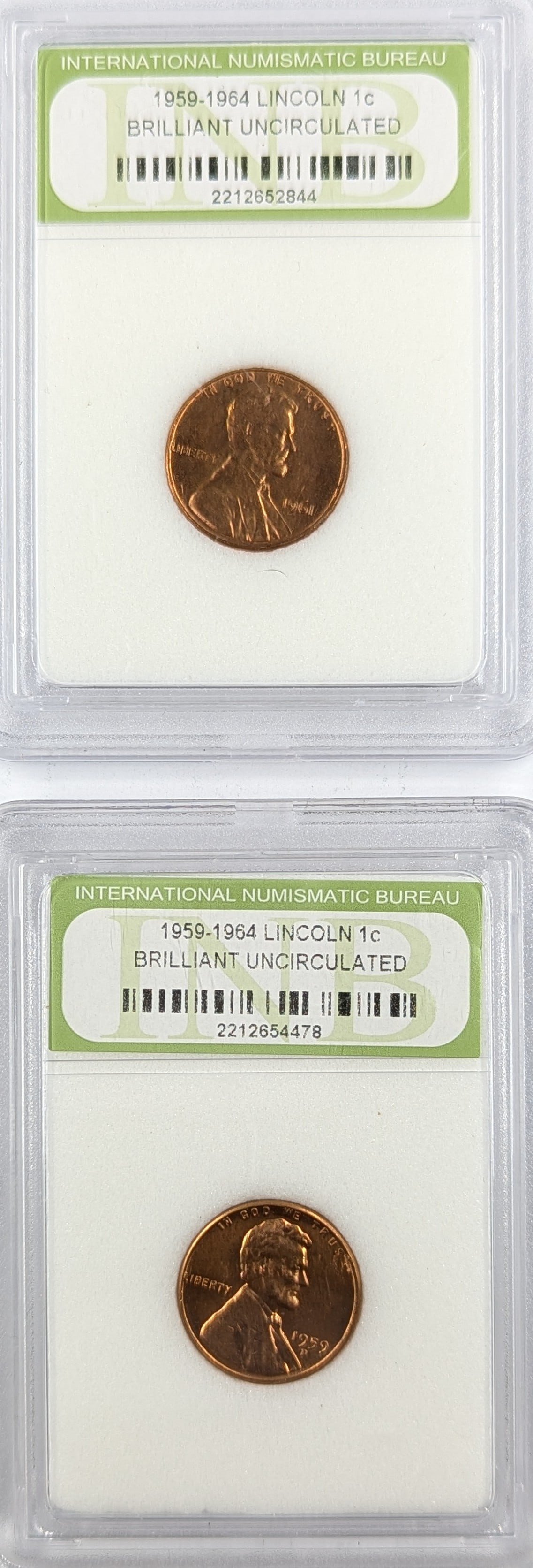 Lot of 2 Lincoln Cents - 1961, 1959-D (1 of 2)