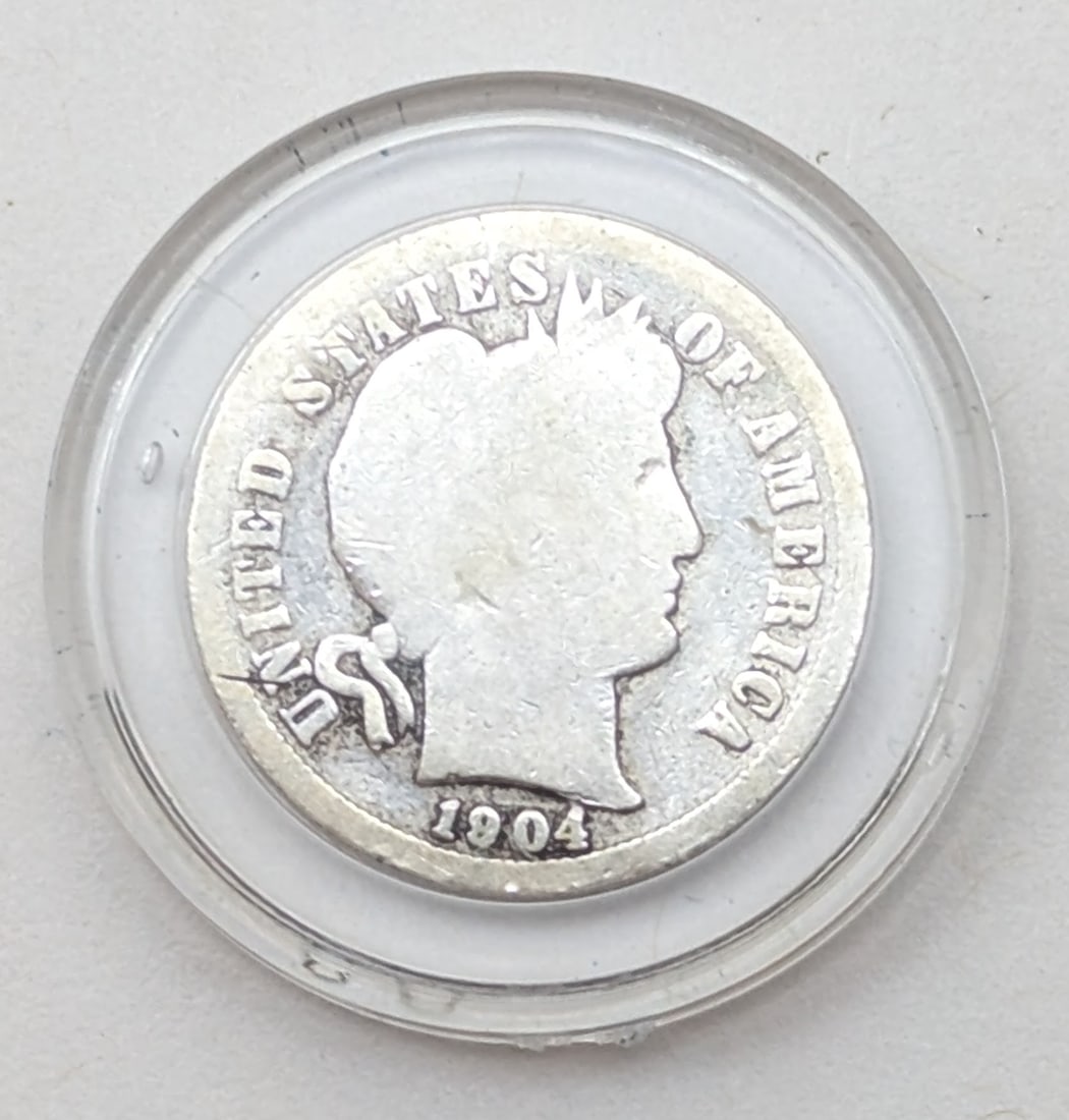 1904 Silver Barber Dime (1 of 2)