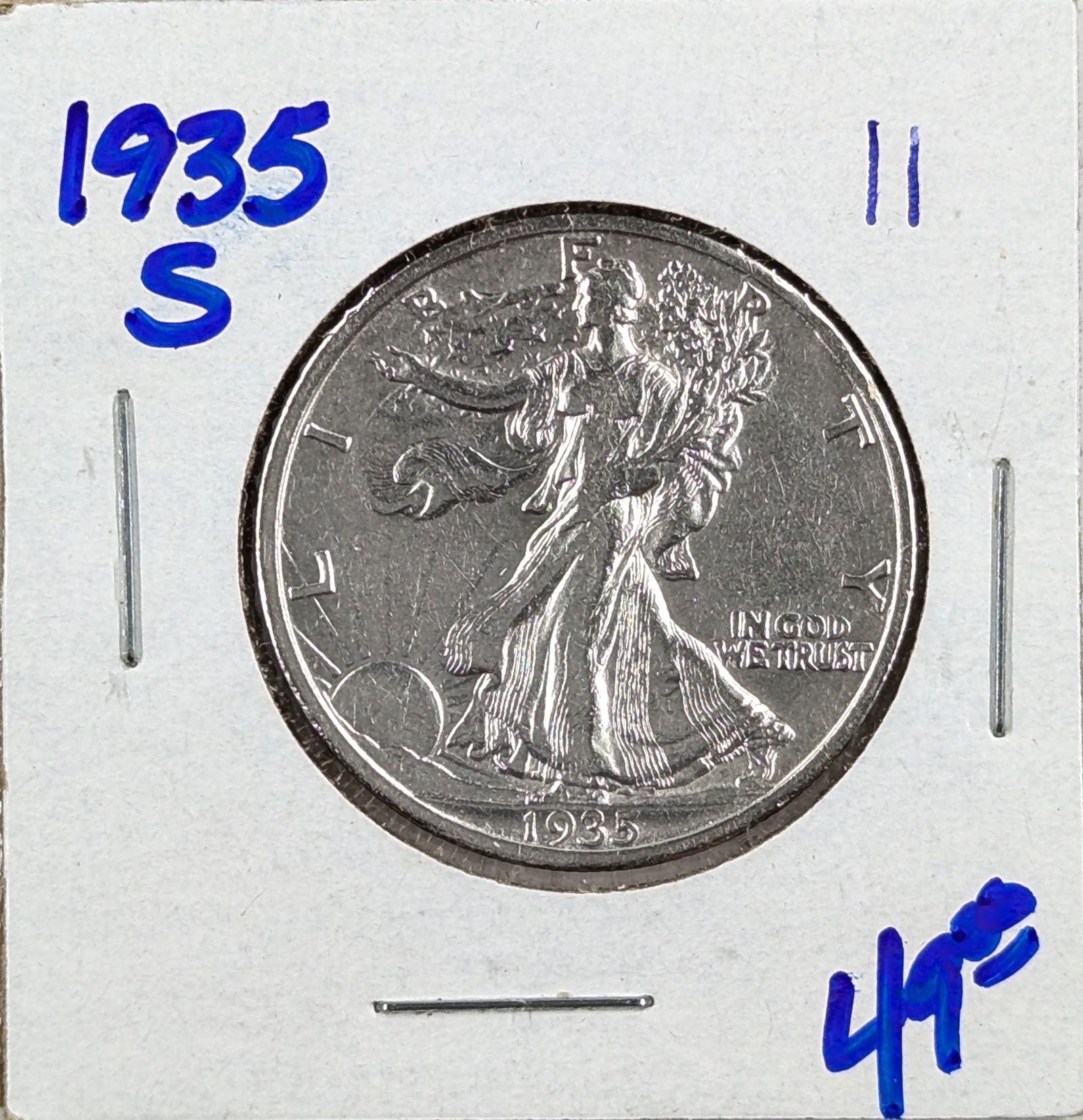 1935-S Silver Walking Liberty Half Dollar (1 of 2)