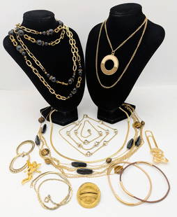 Lot of Ladies Gold tone Costume Jewelry - Necklaces, Earrings, Bracelet, etc.: Jewelry