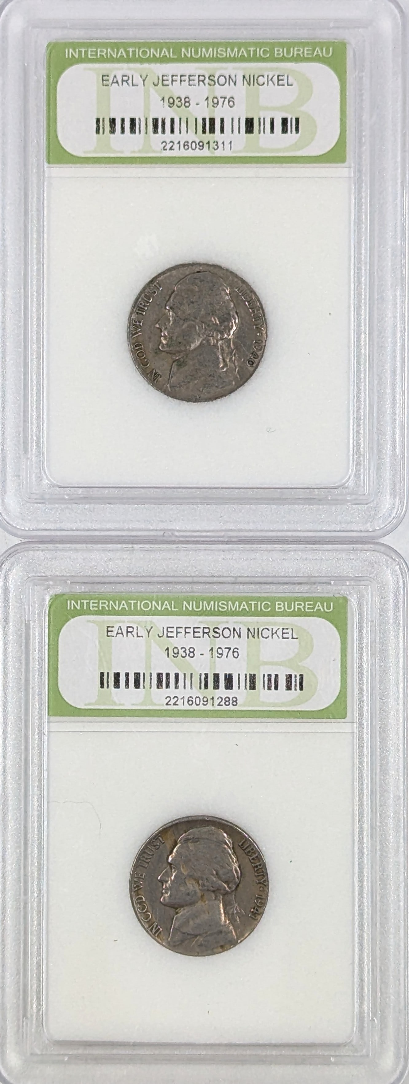 Lot of 2 Jefferson Nickels - 1940, 1941 (1 of 2)