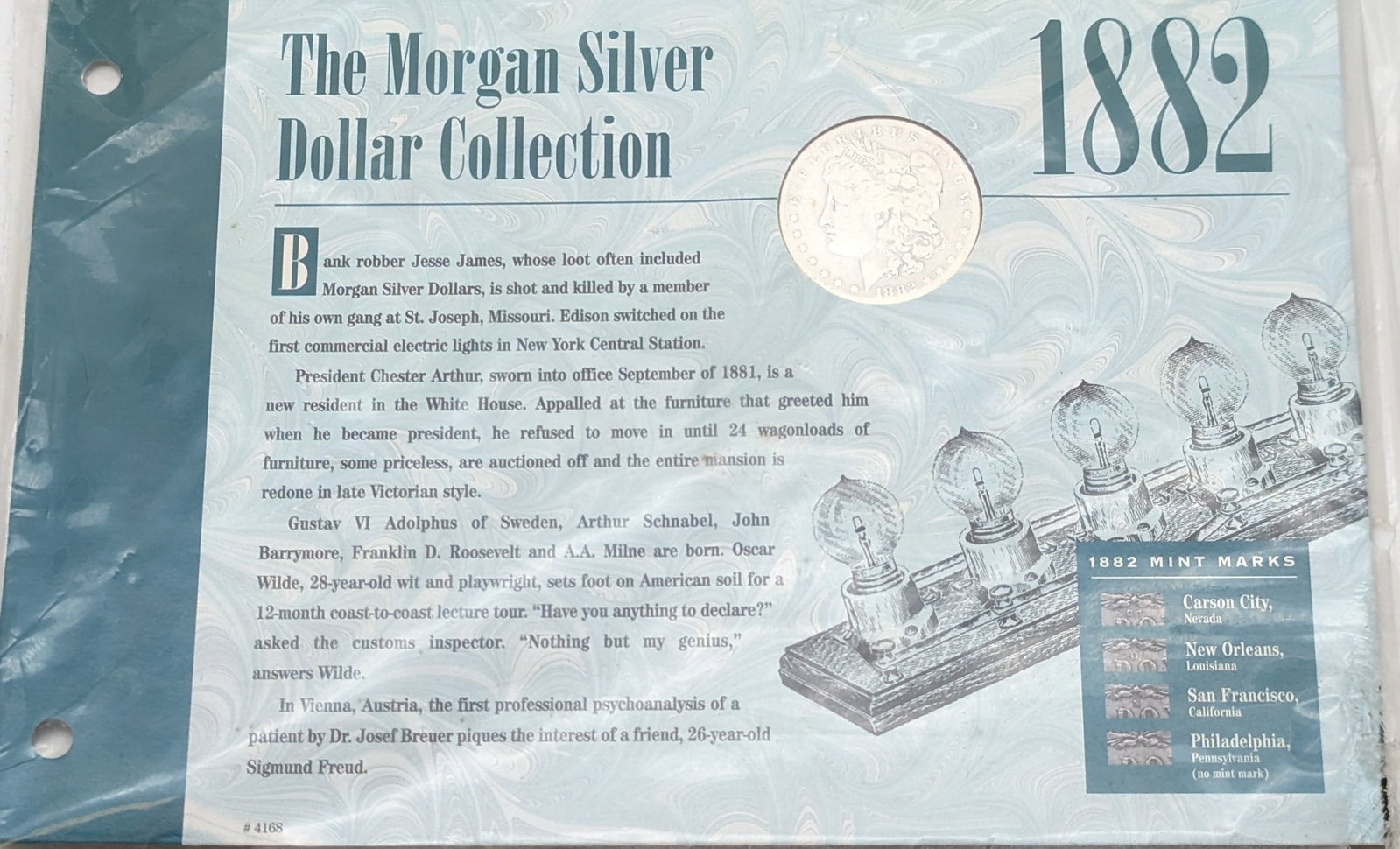 1882-S Morgan Silver Dollar w/ COA: Silver