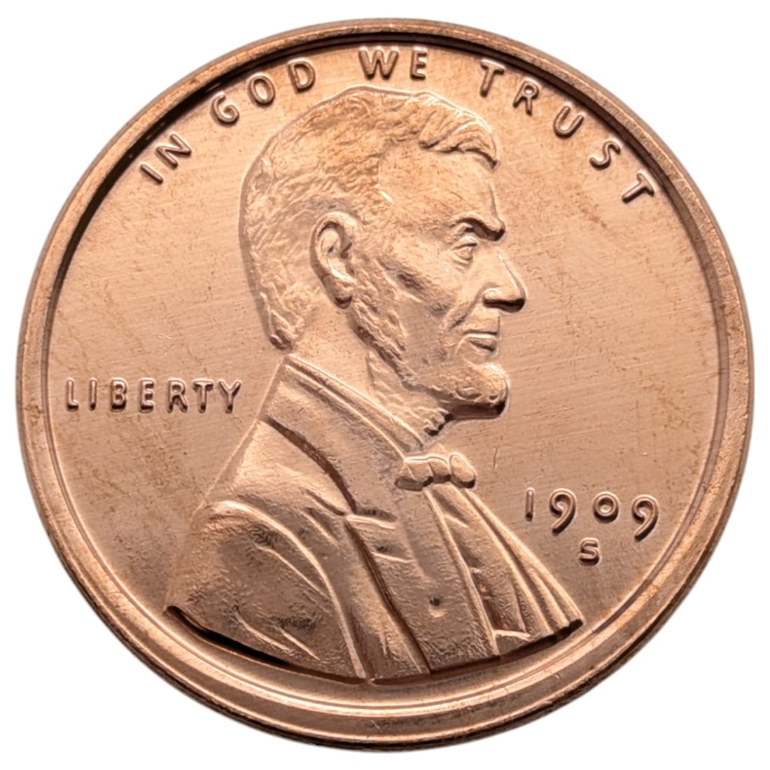 1 Ounce Fine .999 Copper Round - VDB design: Copper