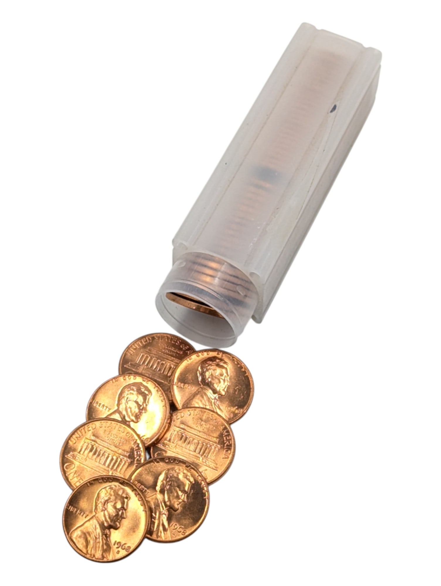 Tube of 50 - 1968-S Lincoln Cents - BU: Coin
