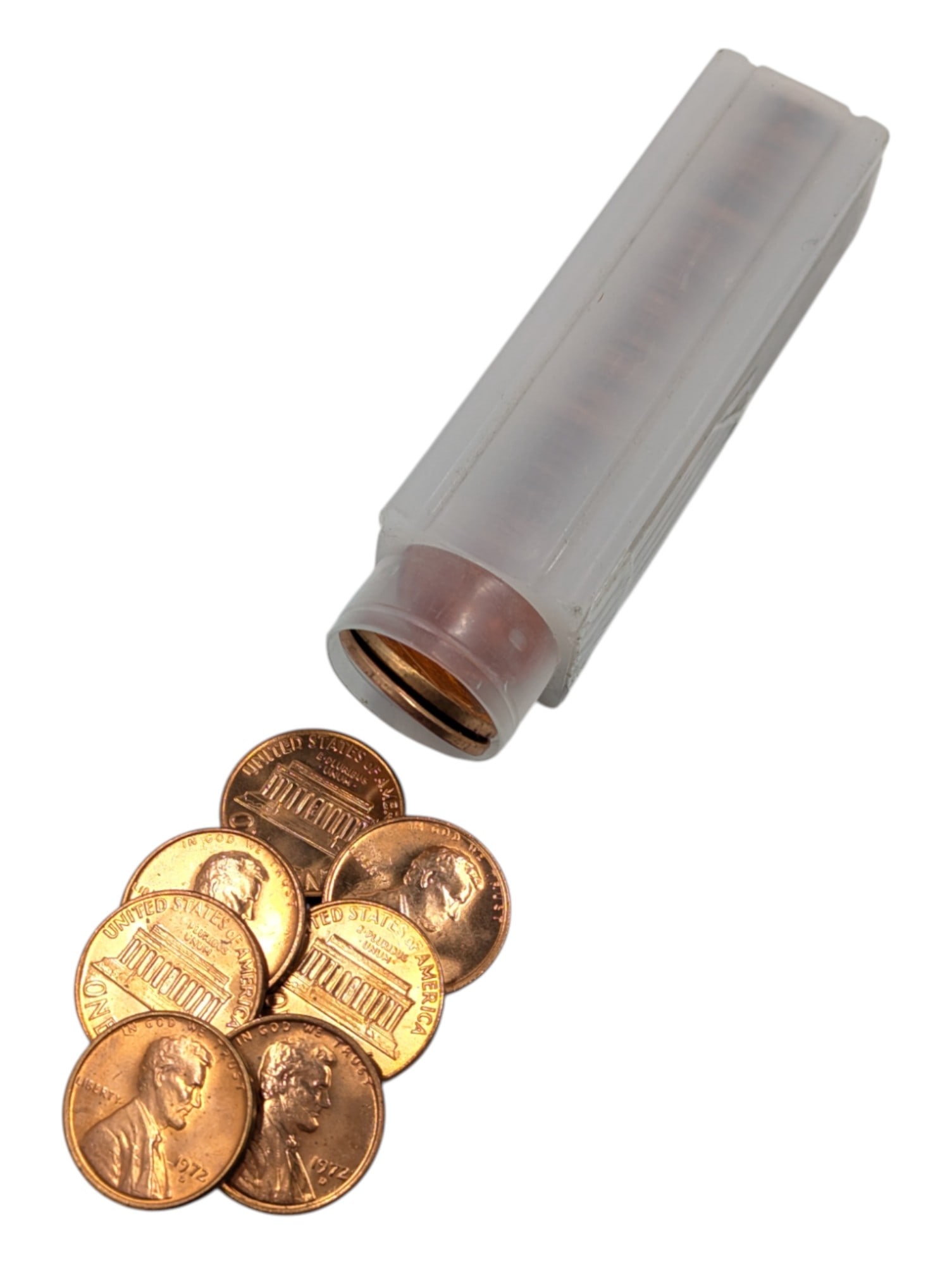 Tube of 50 - 1972-D Lincoln Cents - BU: Coin
