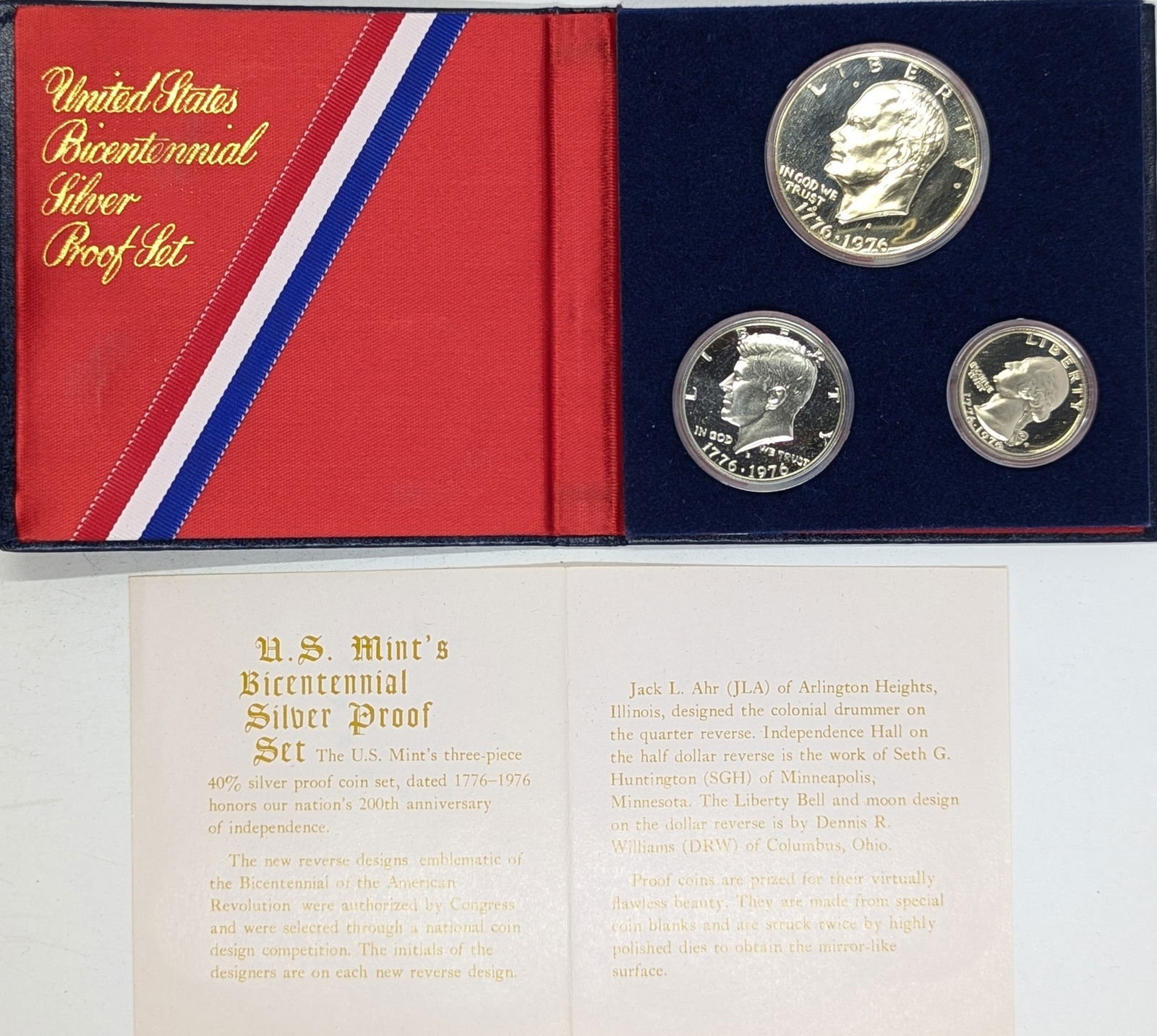 1976 US Mint Bicentennial Silver Proof 3-Coin Set (1 of 2)