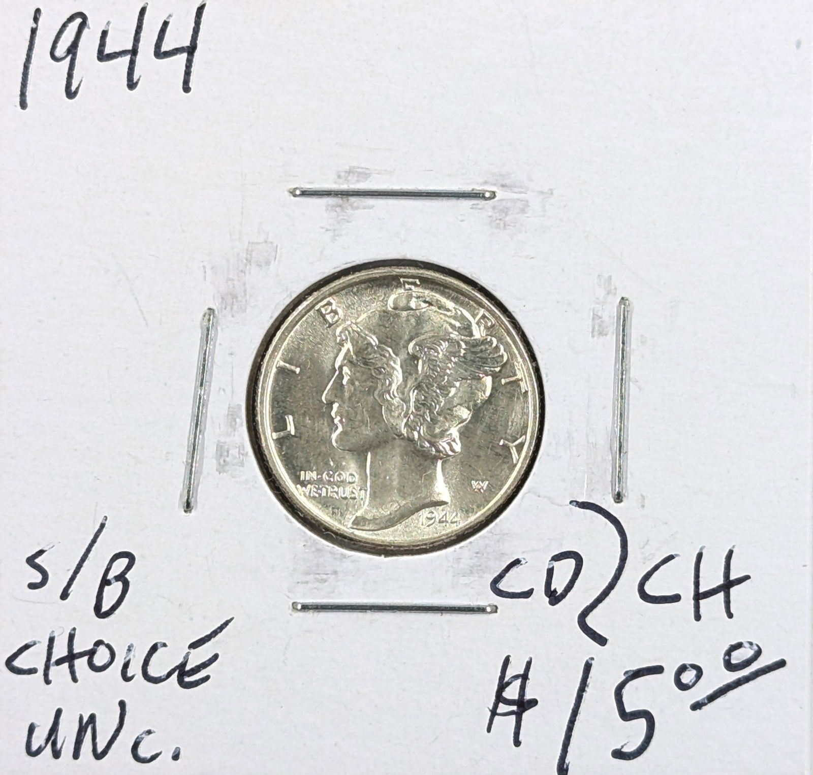 1944 Silver Mercury Dime - Uncirculated (1 of 2)