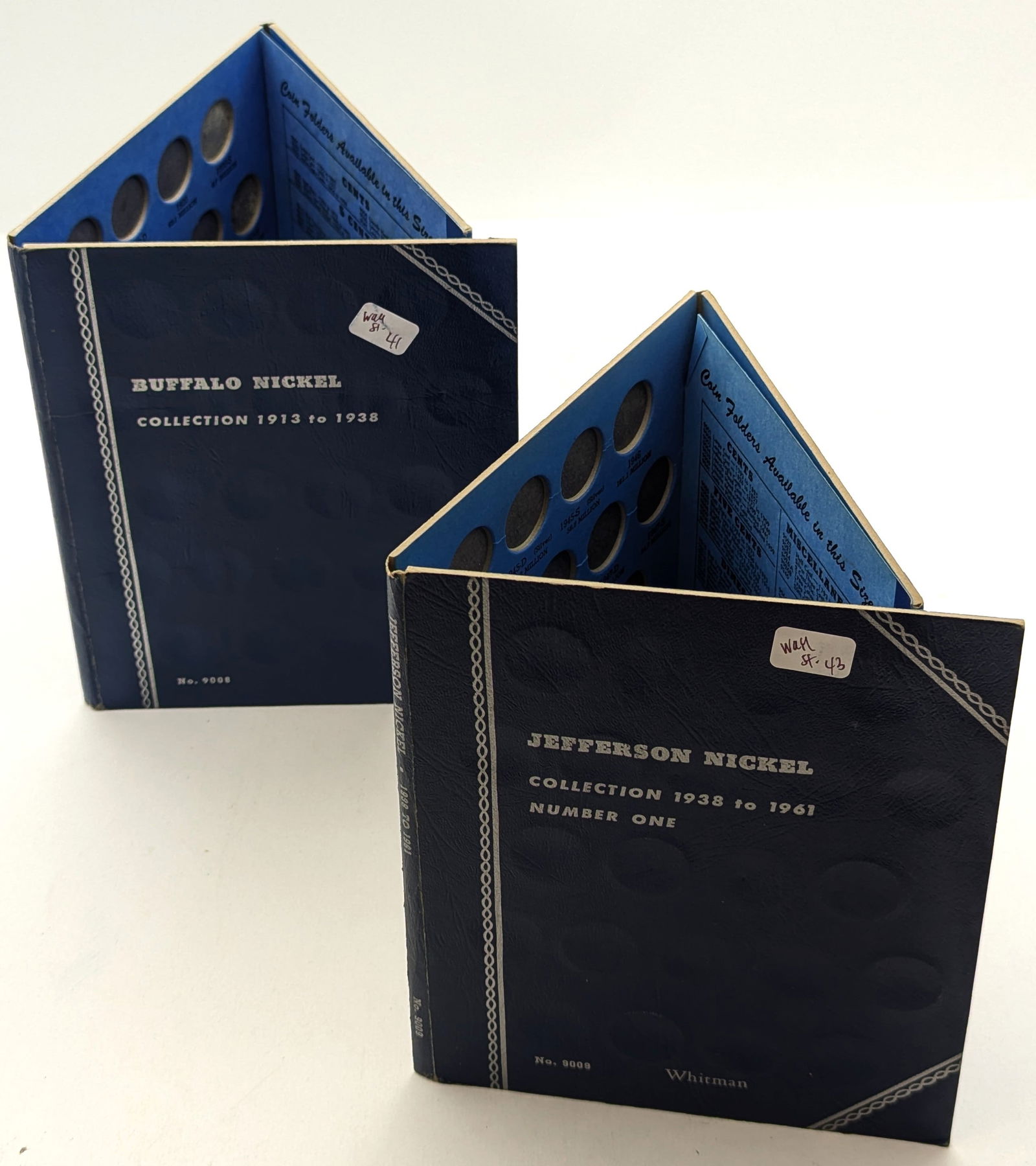 Lot of 2 Empty Whitman Nickel Books - Buffalo & Jefferson (1 of 3)