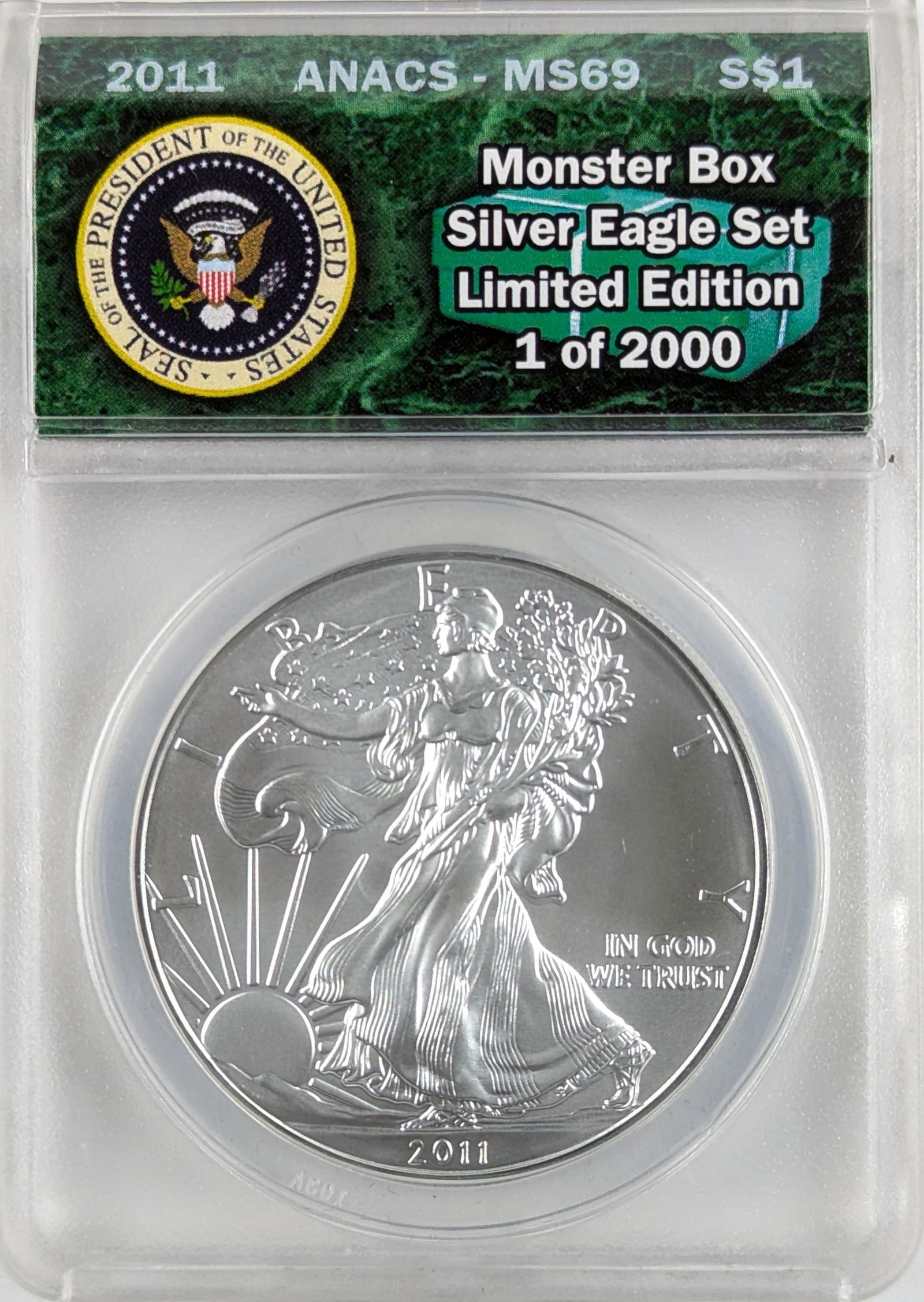 ANACS 2011 MS69 American Silver Eagle Dollar (1 of 2)