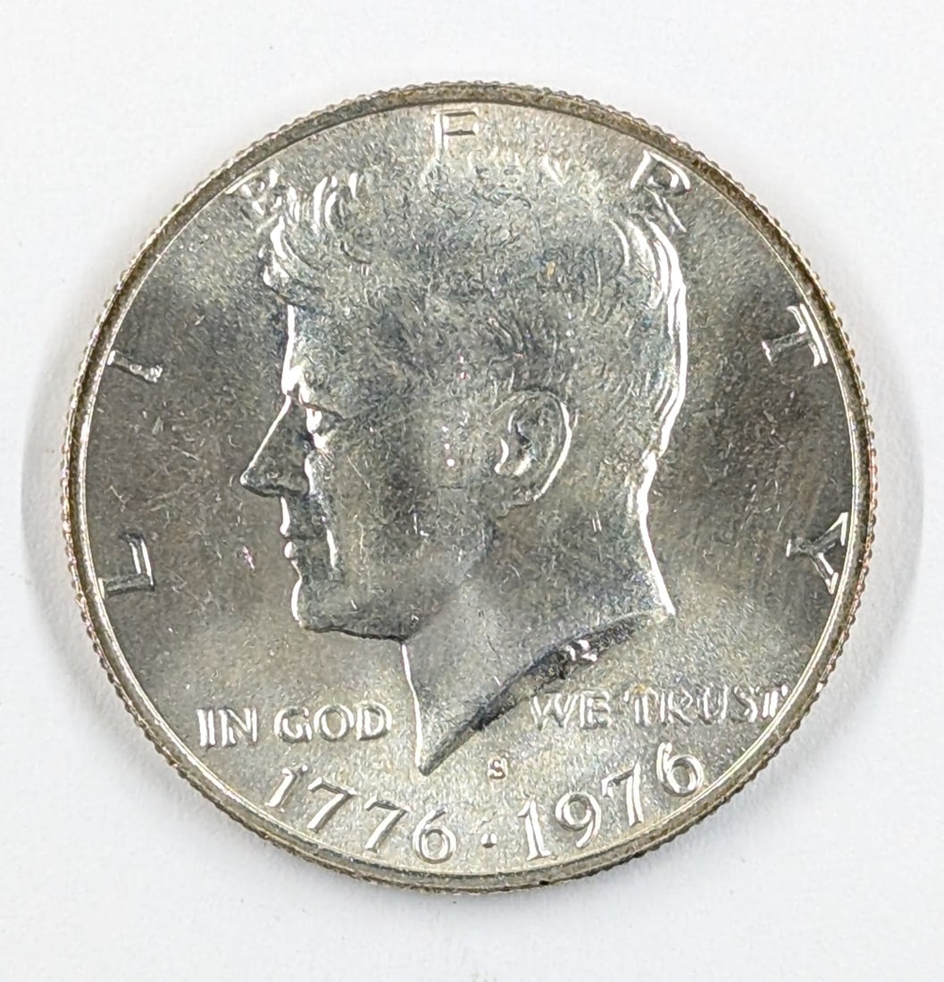 1776-1976 Silver John F Kennedy Half Dollar 40% Silver- Great Condition!: Coin