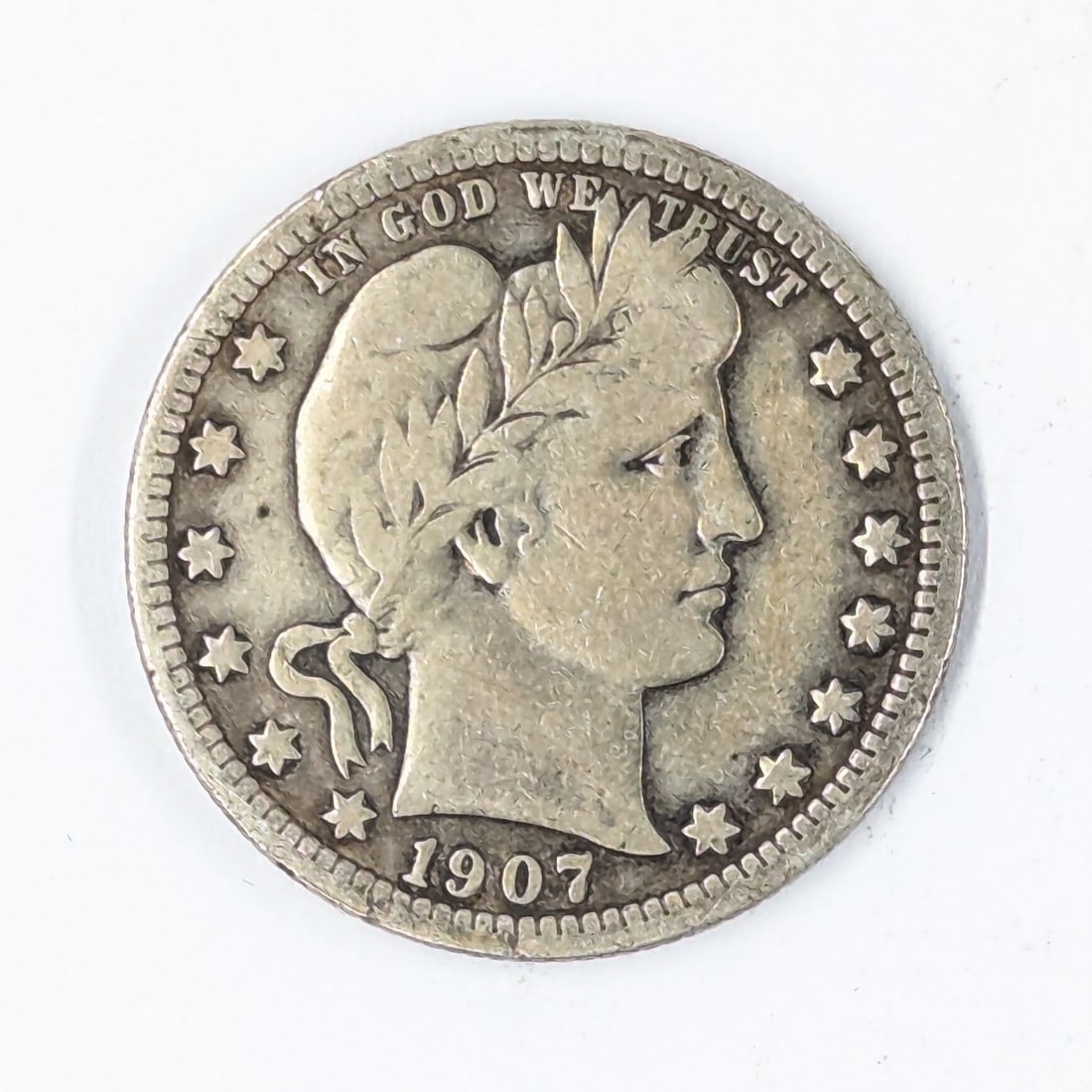 1907 Silver Barber Quarter (1 of 2)