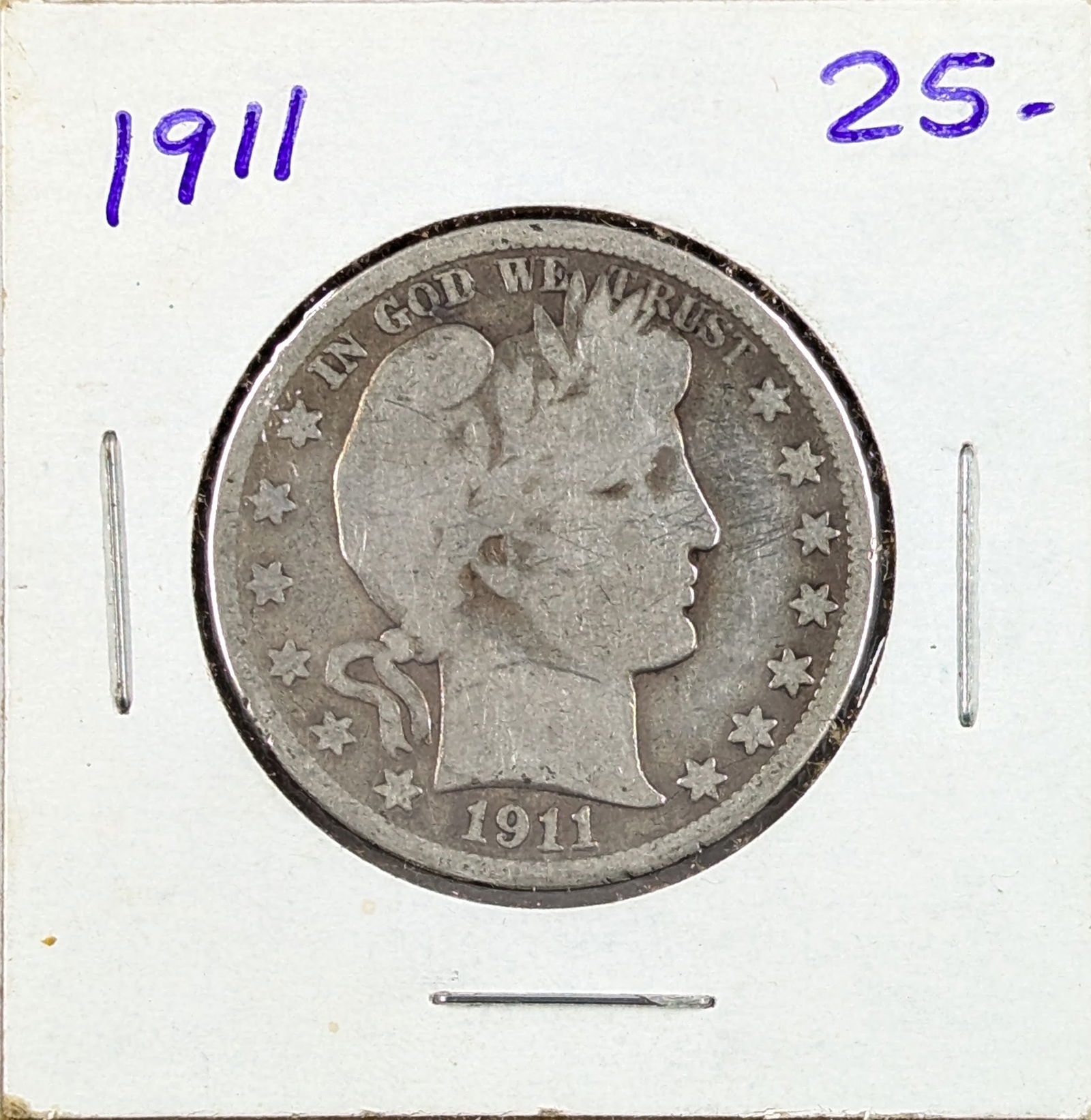 1911 Silver Barber Half Dollar (1 of 2)