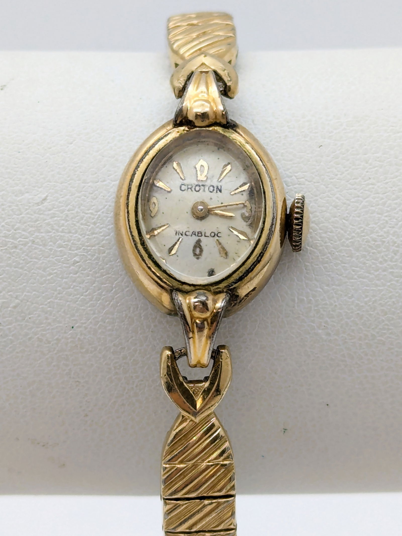 Vintage 10K Gold filled Bezel Croton Incabloc Mechanical Ladies Watch - Parts/Repair: Jewelry