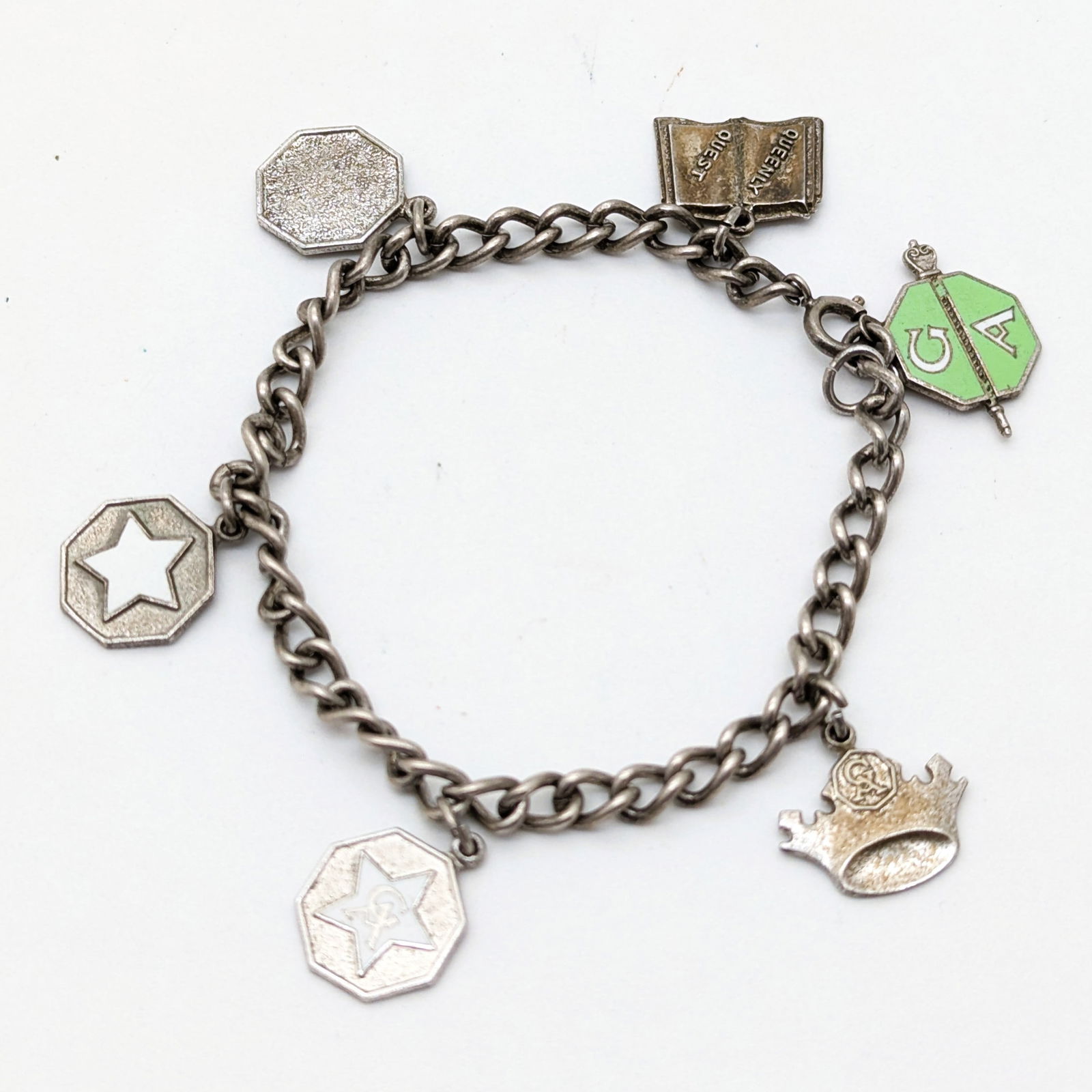 Sterling Silver Baptist Girl's Auxiliary Ladies Charm Bracelet - 0.68oz (1 of 10)