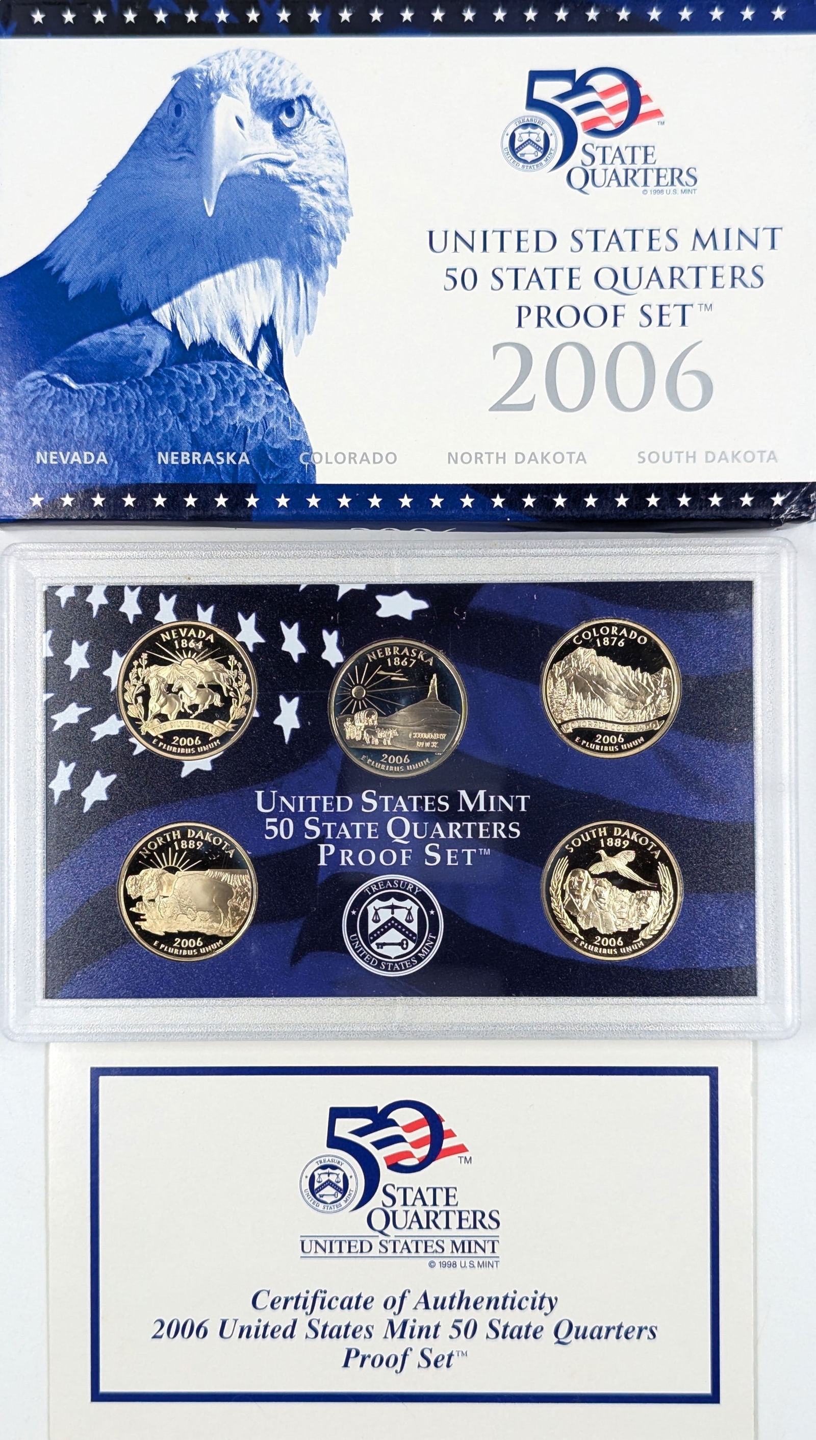 2006 US Mint State Quarters Proof Set w/ COA (1 of 2)