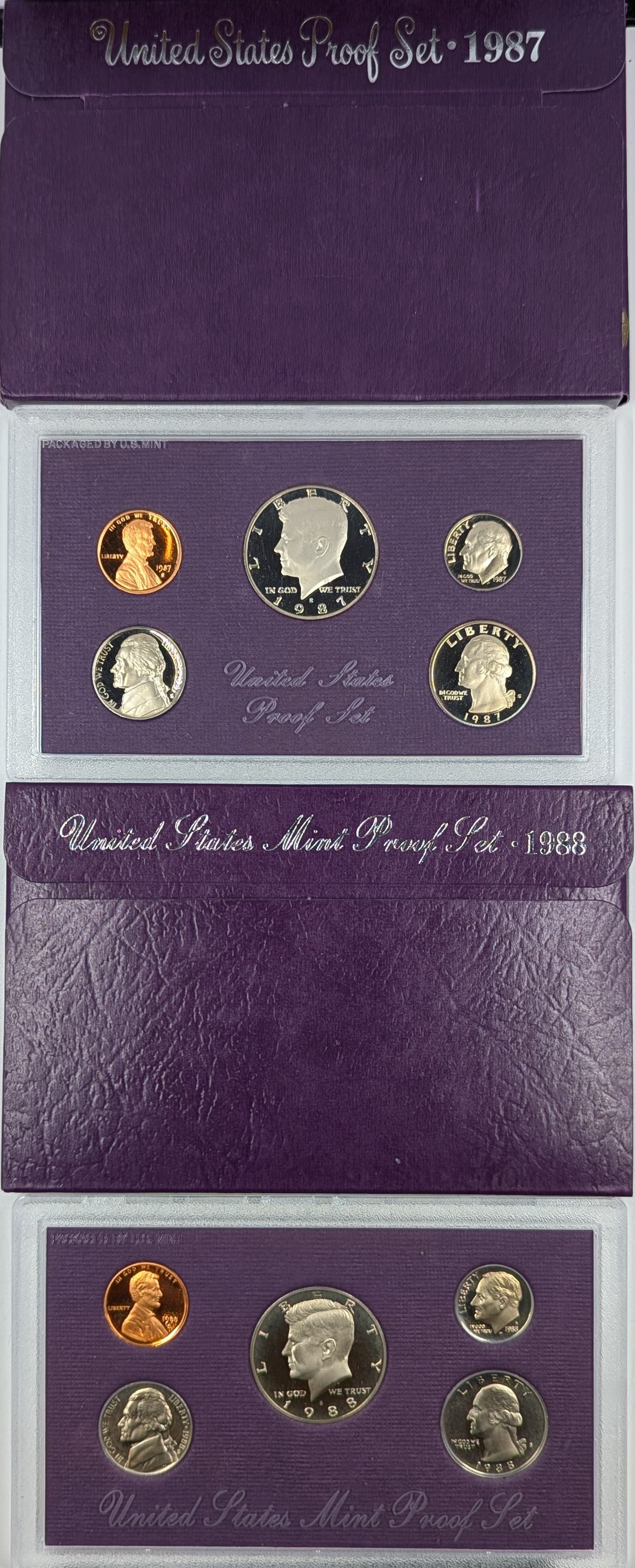 Lot of 2 US Proof Sets- 1987,1988 (1 of 2)