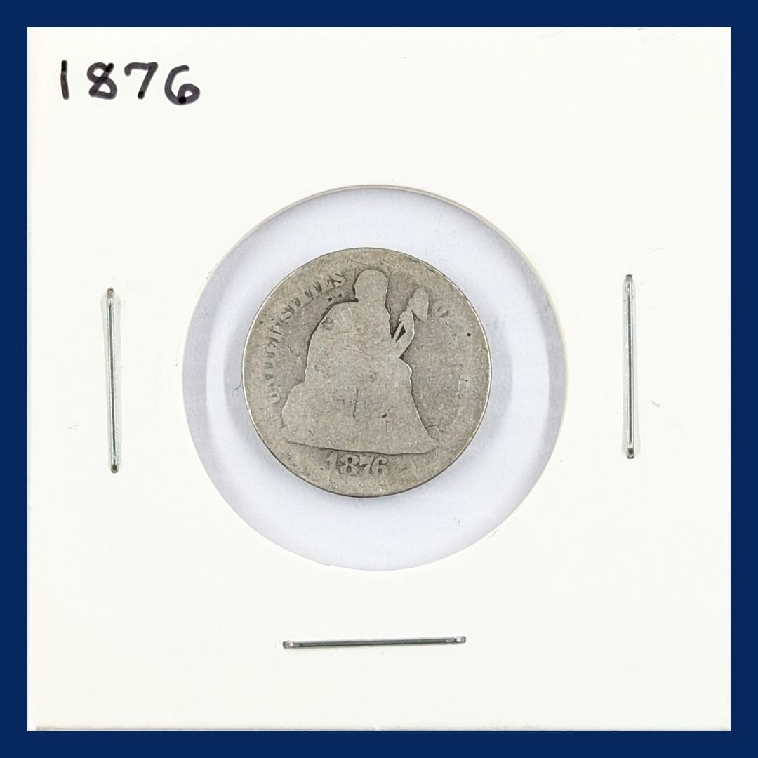 1876 Silver Seated Liberty Dime (1 of 2)
