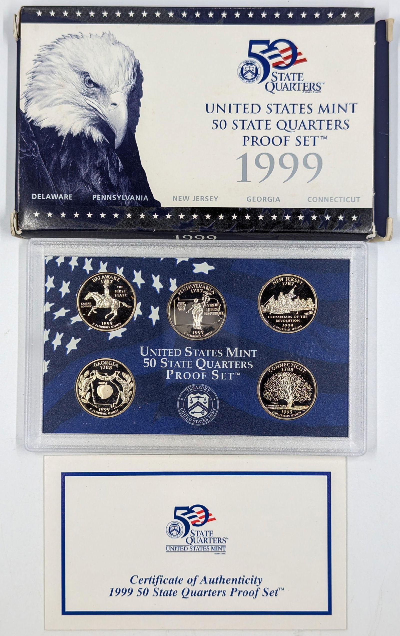 1999 US Mint 50 State Quarters Proof Set (1 of 2)