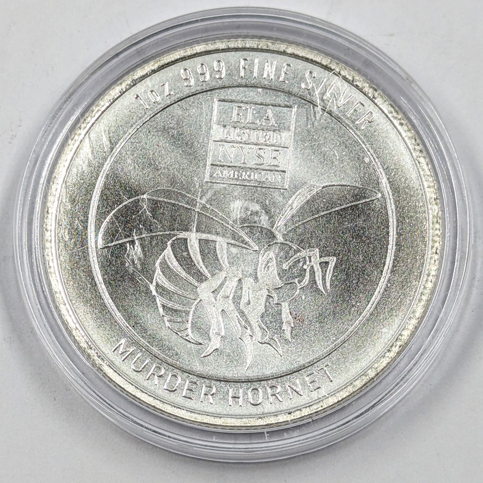 1 Ounce Fine .999 Silver Round- Envela Corporation Murder Hornet (1 of 2)