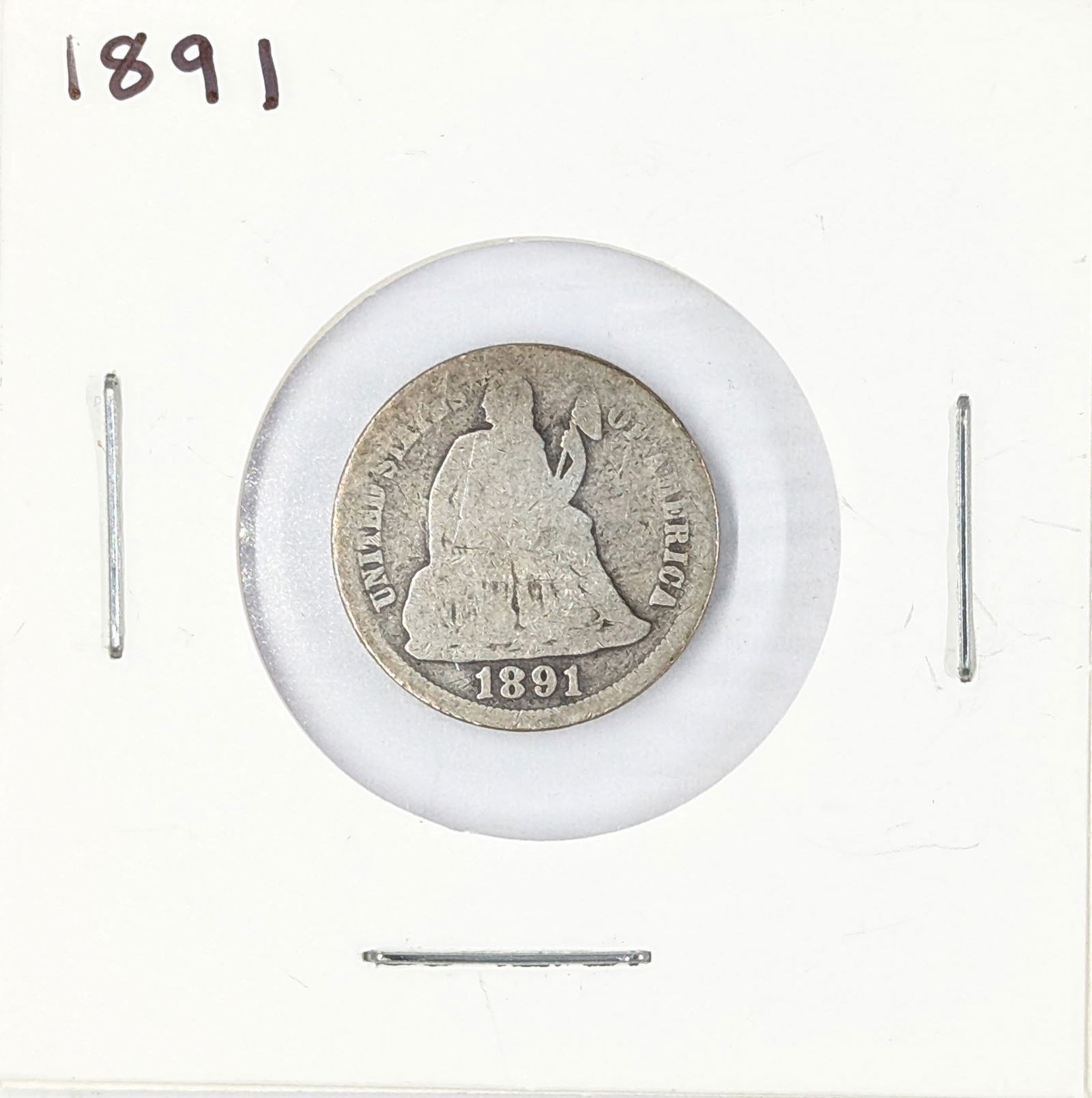 1891 Silver Seated Liberty Dime (1 of 2)