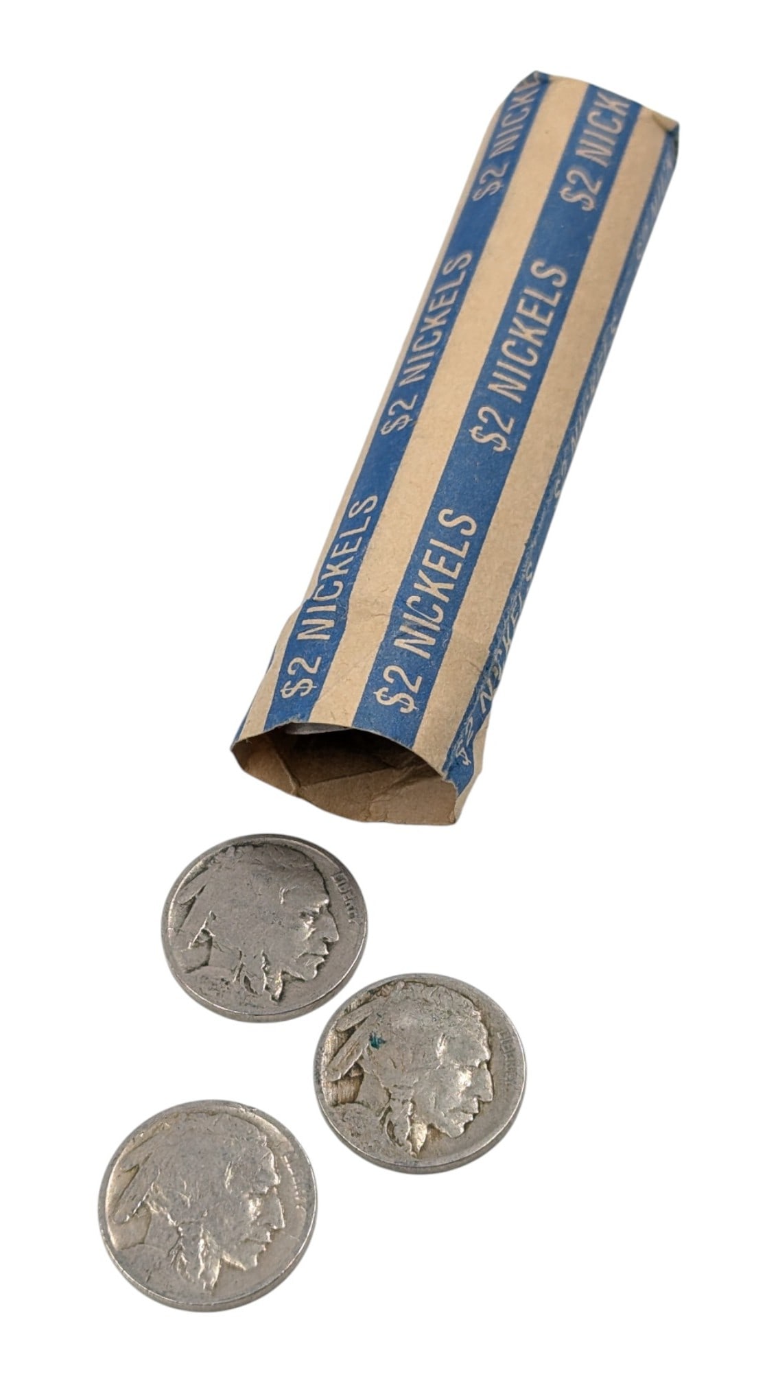 Roll of 40 Buffalo Head Nickels - 1920s-1930s - Partial & No Dates (1 of 3)