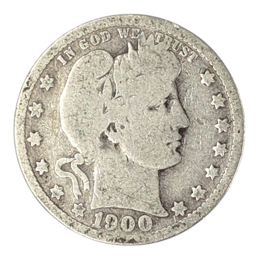 1900 Silver Barber Quarter (1 of 2)