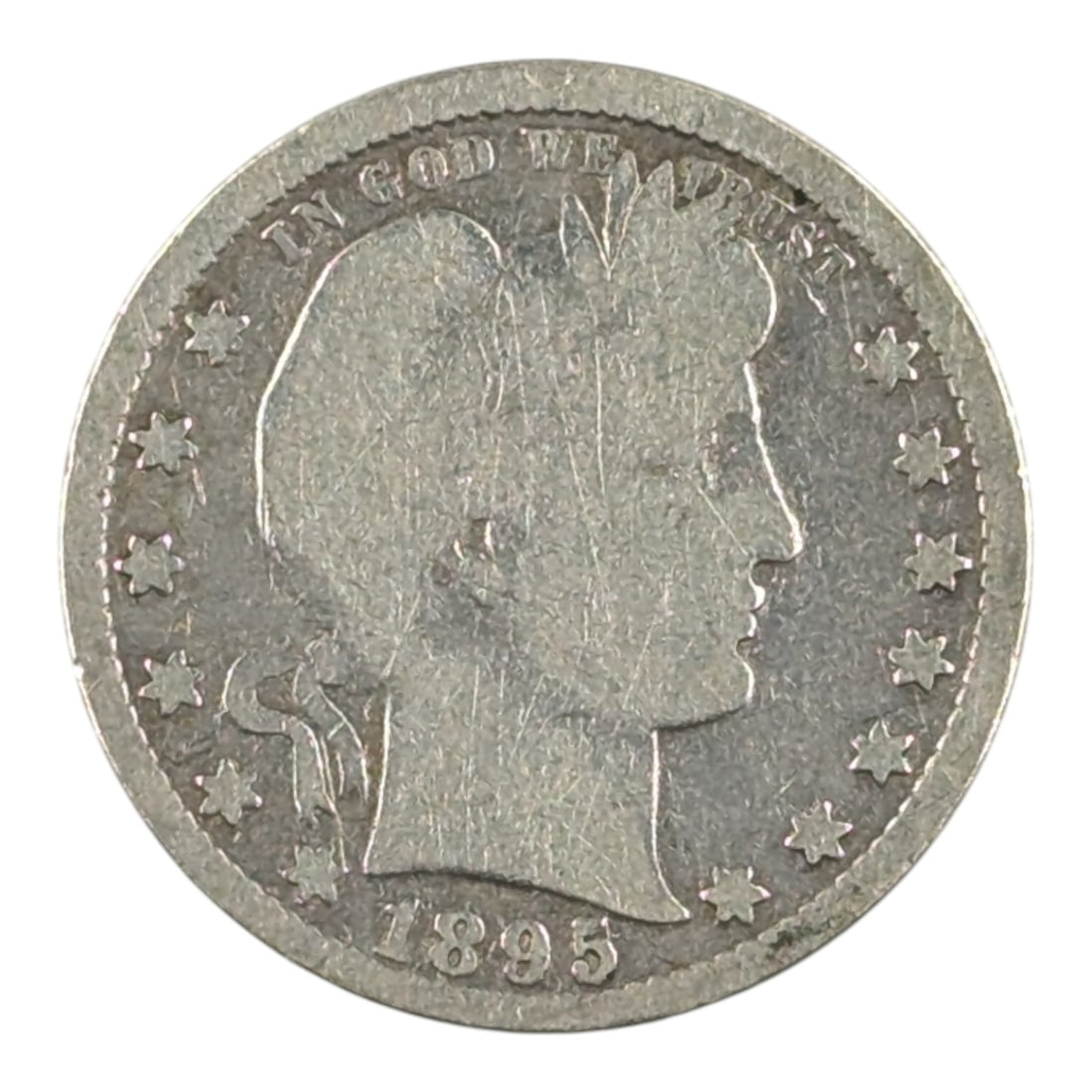 1895 Silver Barber Quarter (1 of 2)
