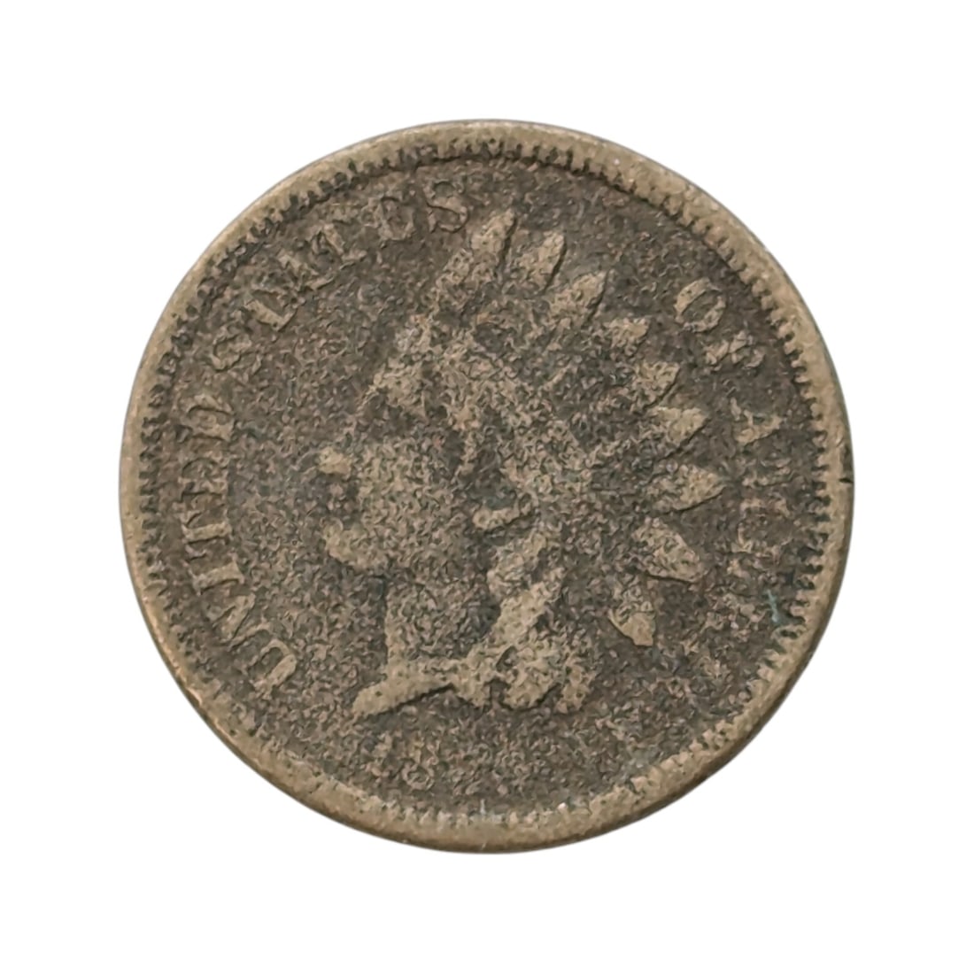 Indian Head Cent: Hard to read date, possibly 1860 or 1880