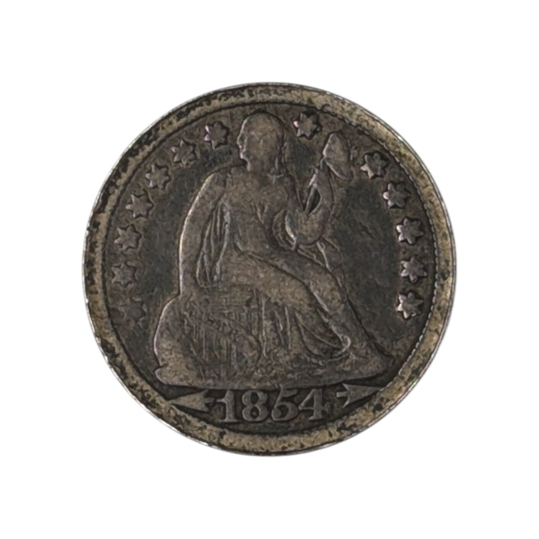 1854 Silver Seated Liberty Dime w/ Arrows (1 of 2)