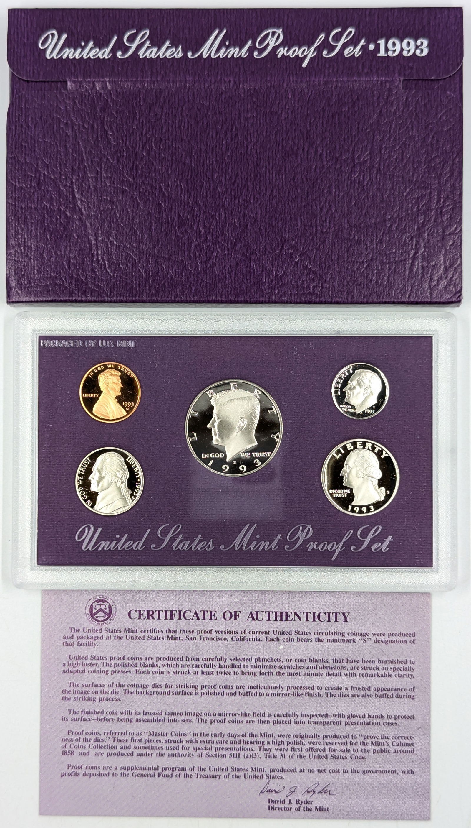 1993 US Mint Proof Set w/ COA (1 of 2)