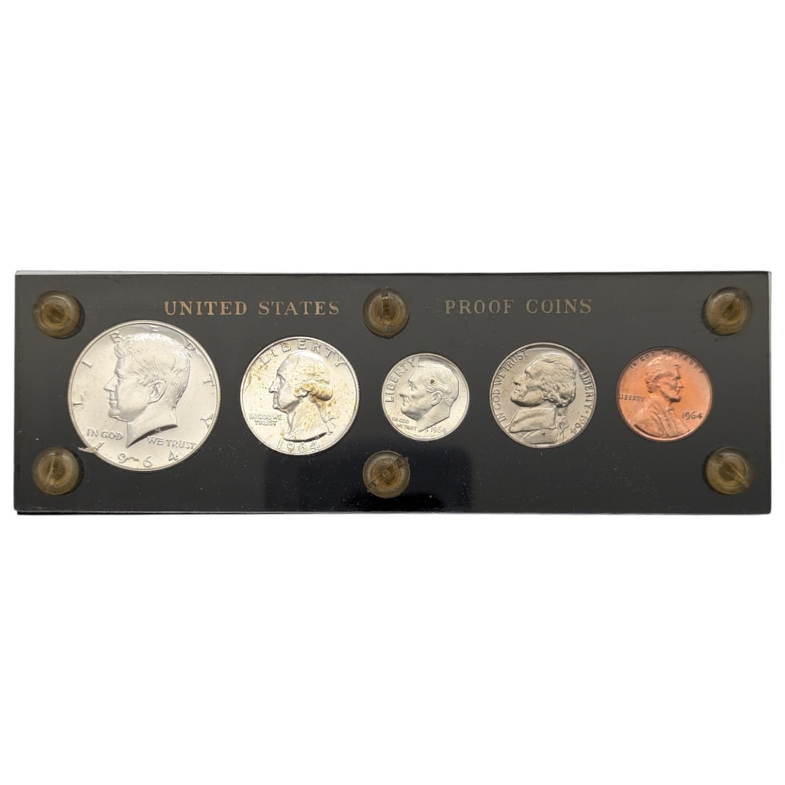 1964 Silver US Mint Proof Set w/ Silver Half, Quarter & Dime in Capitol case (1 of 2)