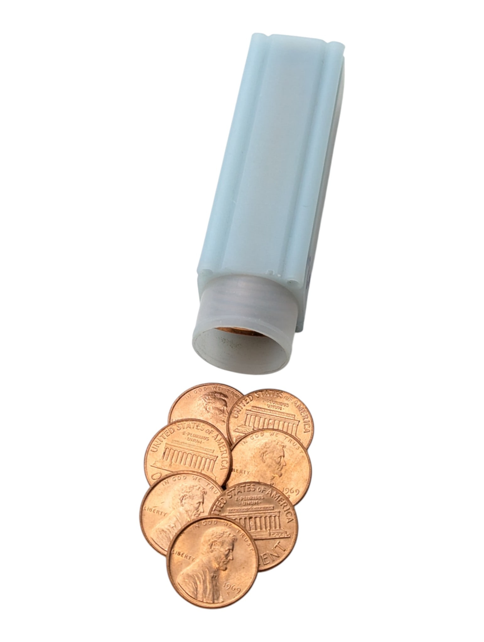 Tube of 50 - 1969-S Lincoln Cents - BU: Coin