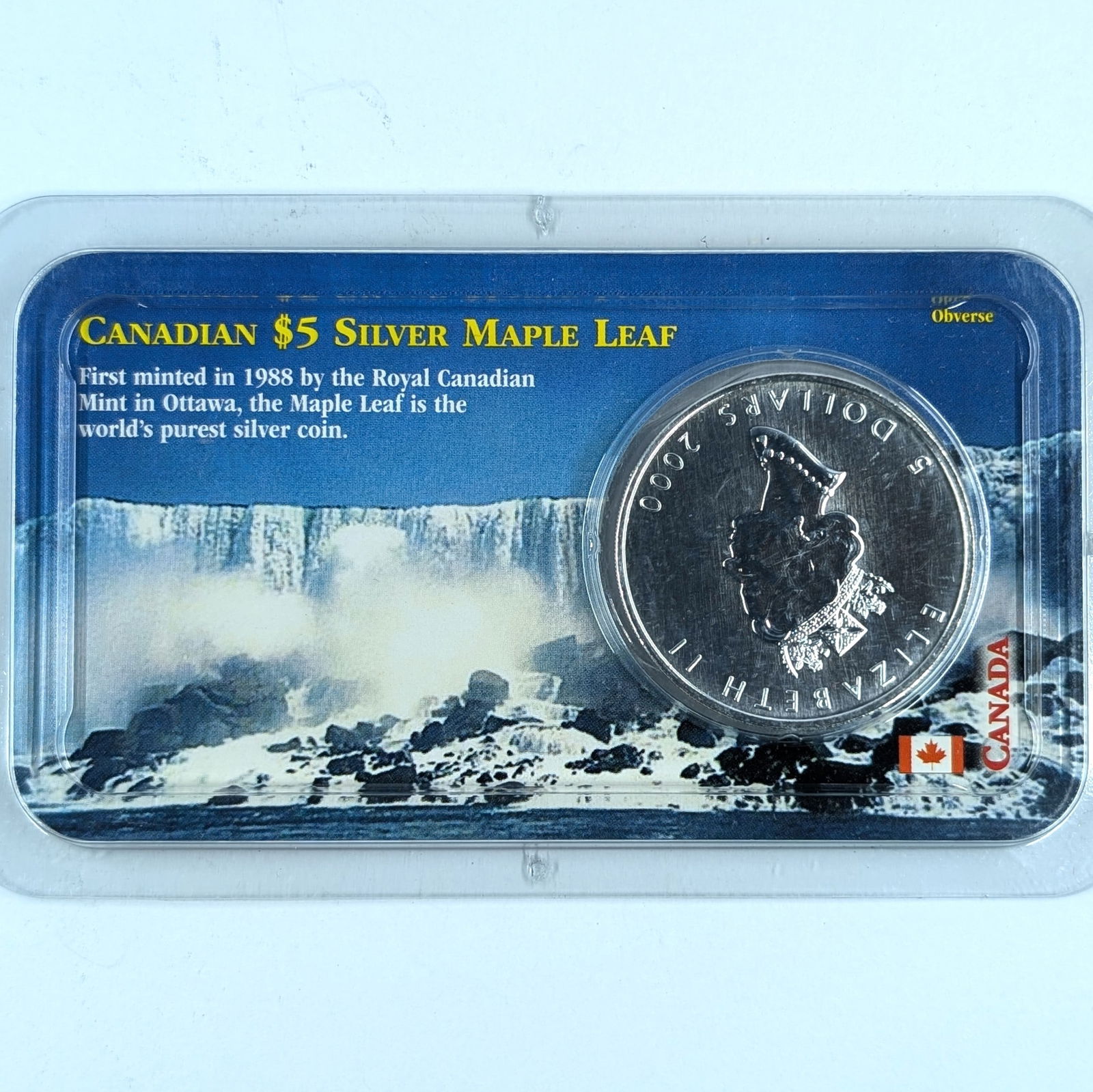 1 Ounce Fine .999 Silver Round - 2000 Canada $5 Maple Leaf (1 of 2)