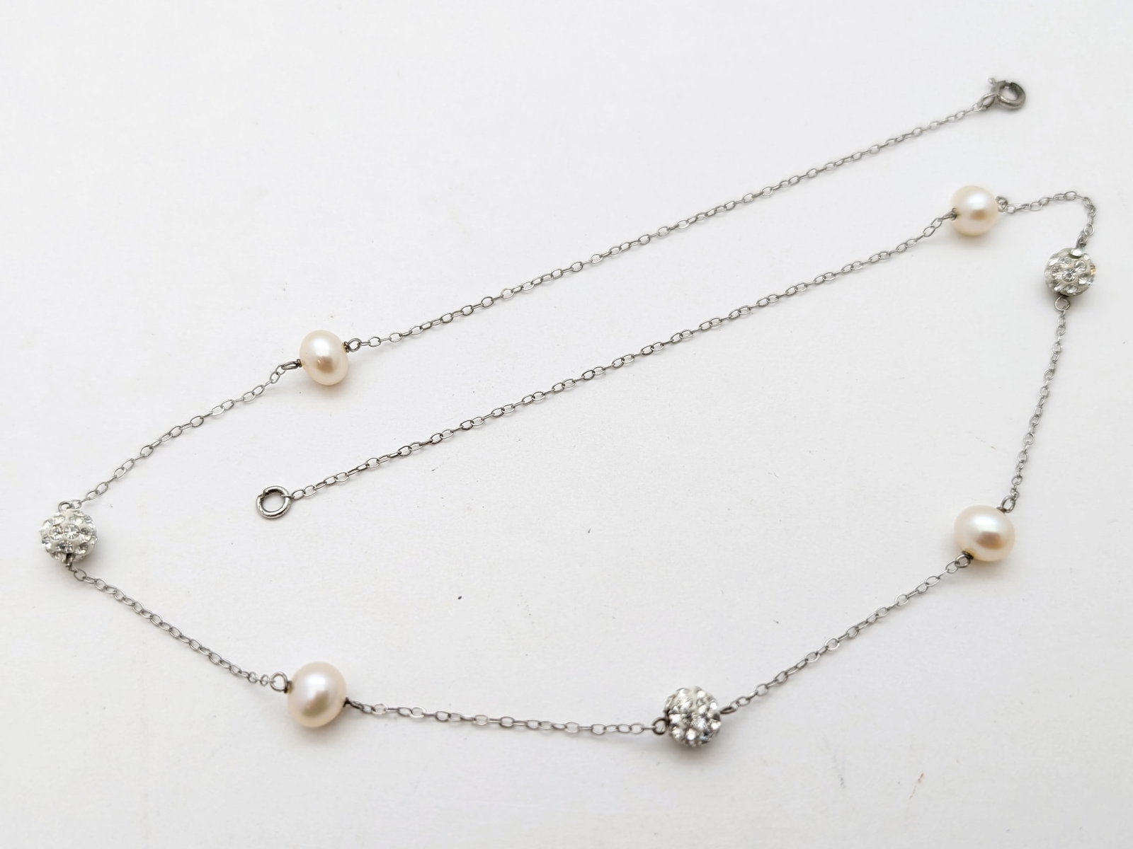 Sterling Silver Pearl Ladies Necklace by Helzberg Diamond Symphonies: Length: 18in