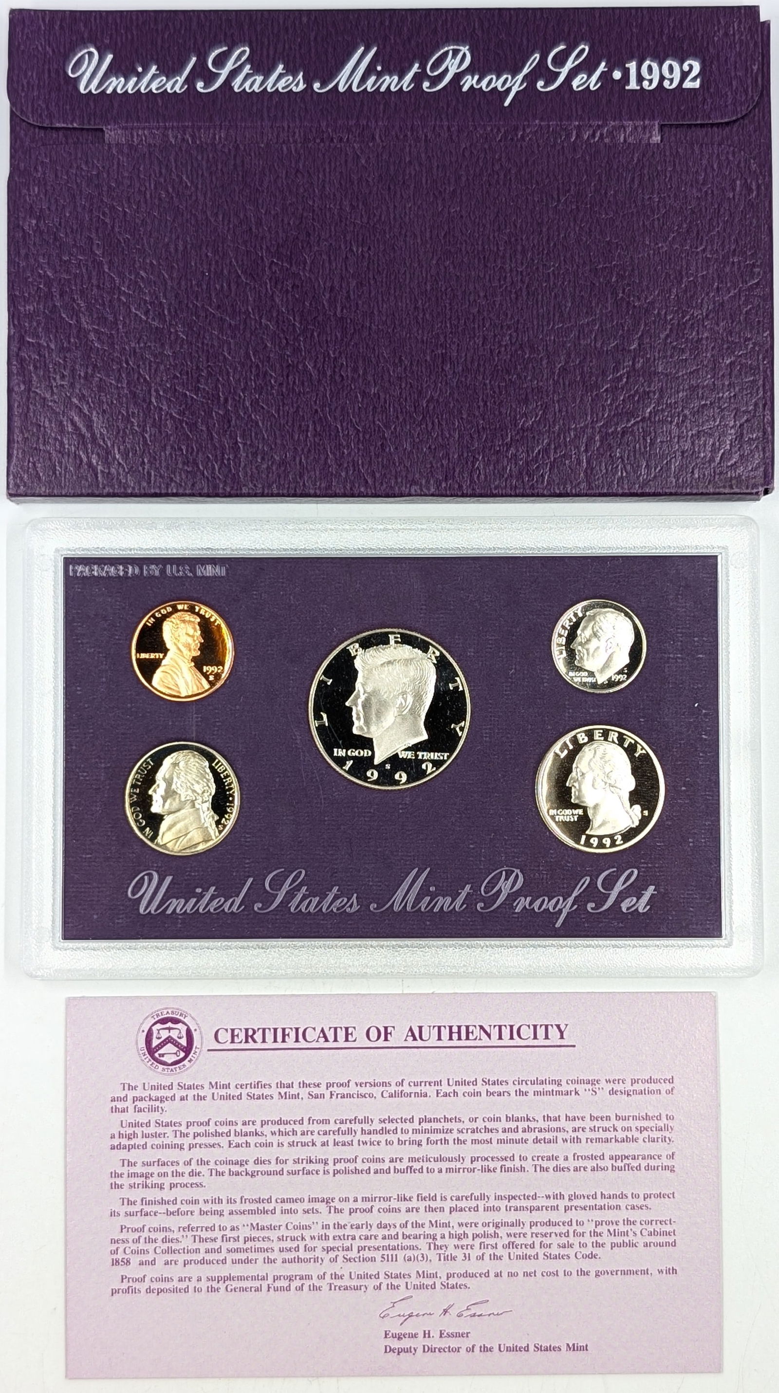 1992 US Mint Proof Set w/ COA (1 of 2)