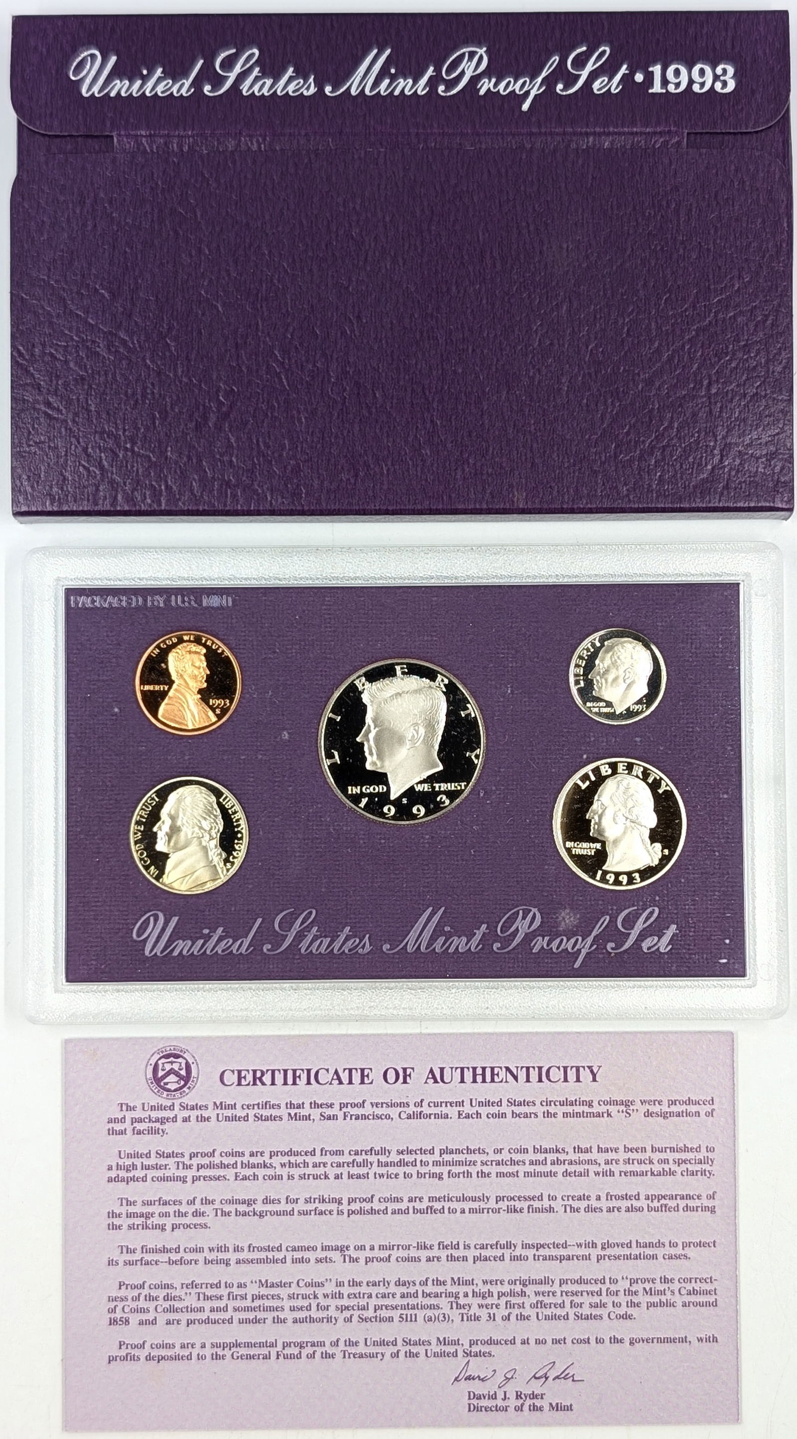 1993 US Mint Proof Set w/ COA (1 of 2)