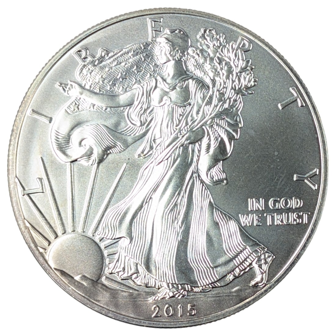 2015 American Silver Eagle Dollar - Light Toning (1 of 2)