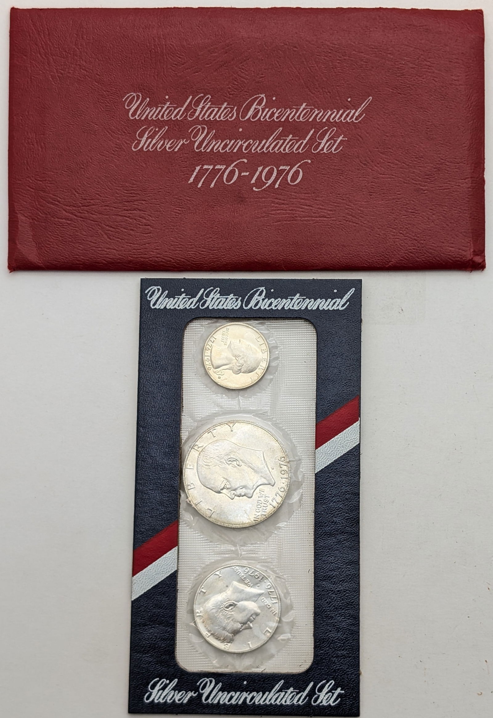 1976 US Mint Bicentennial Silver Uncirculated 3-Coin Set (1 of 2)