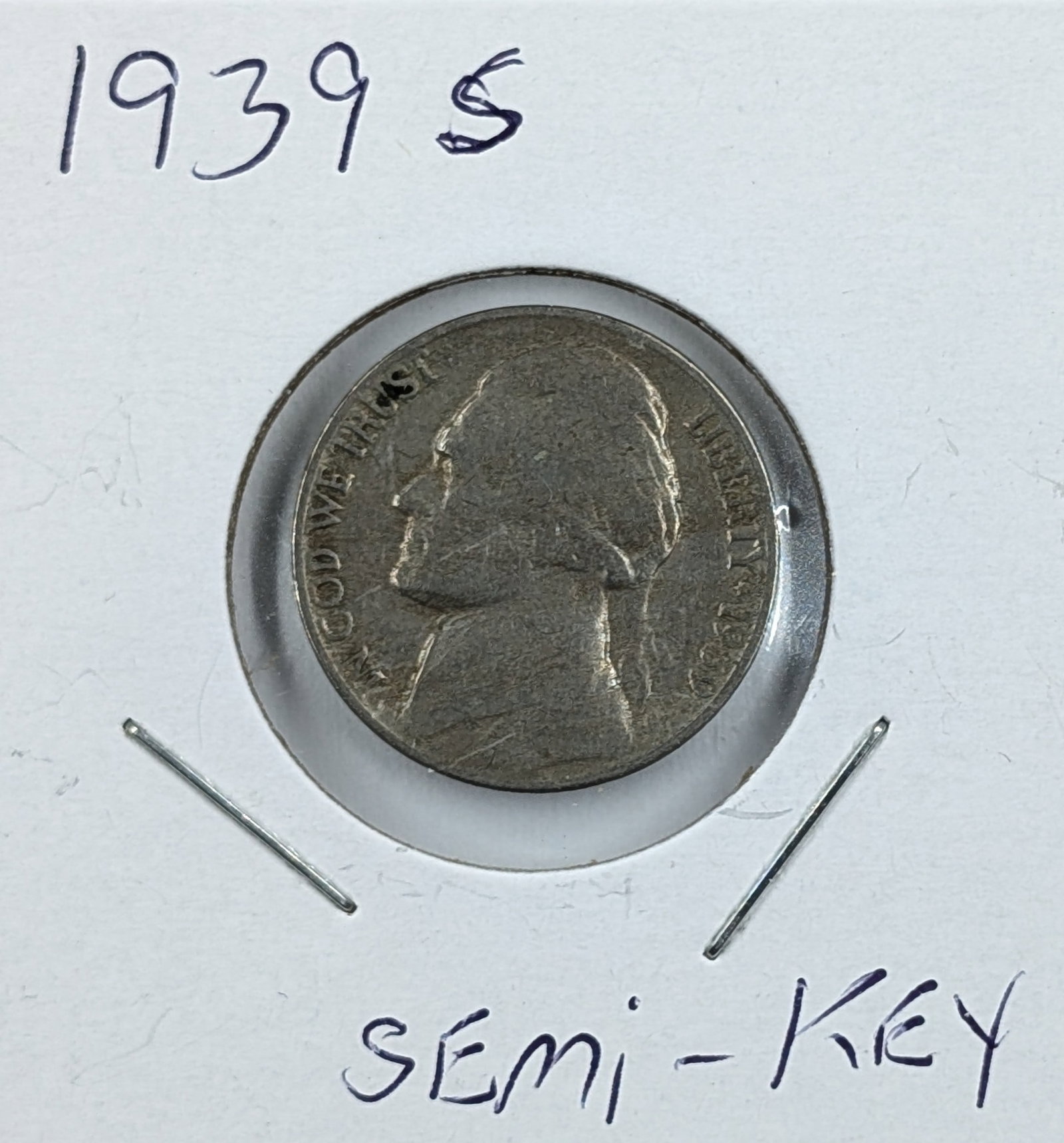 1939-S Jefferson Nickel - Semi-Key: Coin