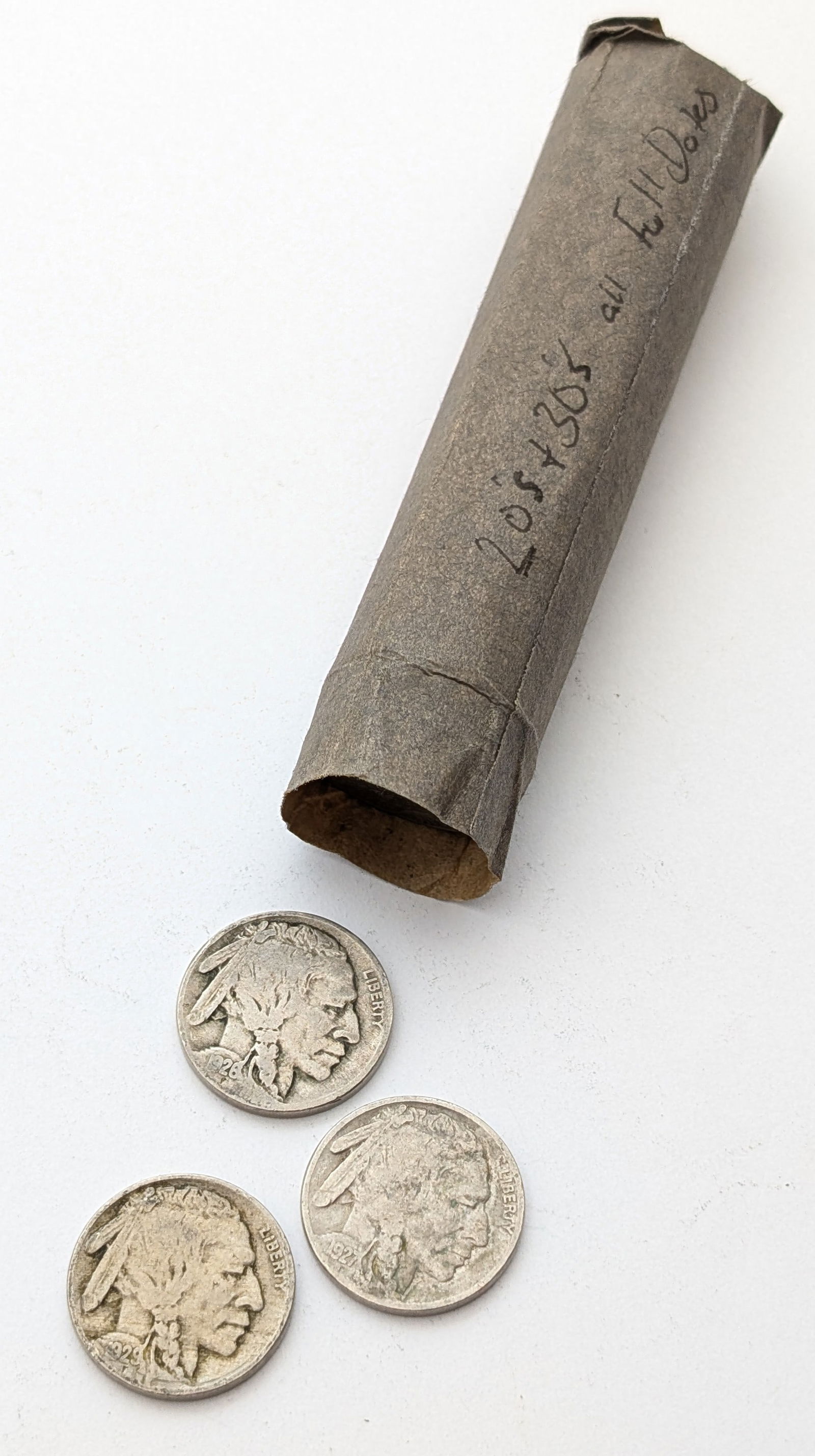 Roll of 40 Buffalo Head Nickels - 1920s-1930s - Full Dates (1 of 3)