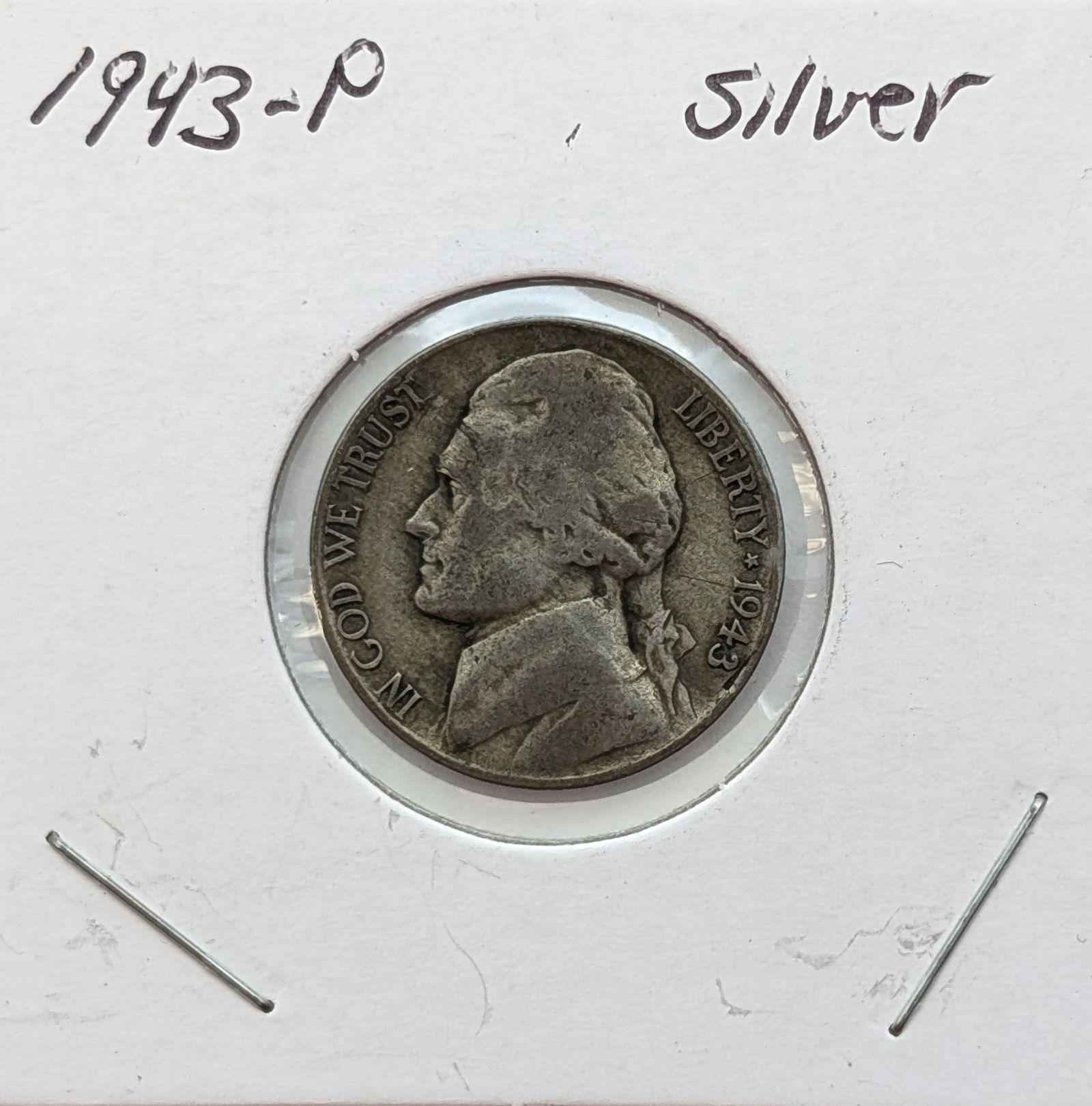 1943-P Silver War Nickel: 35% Silver