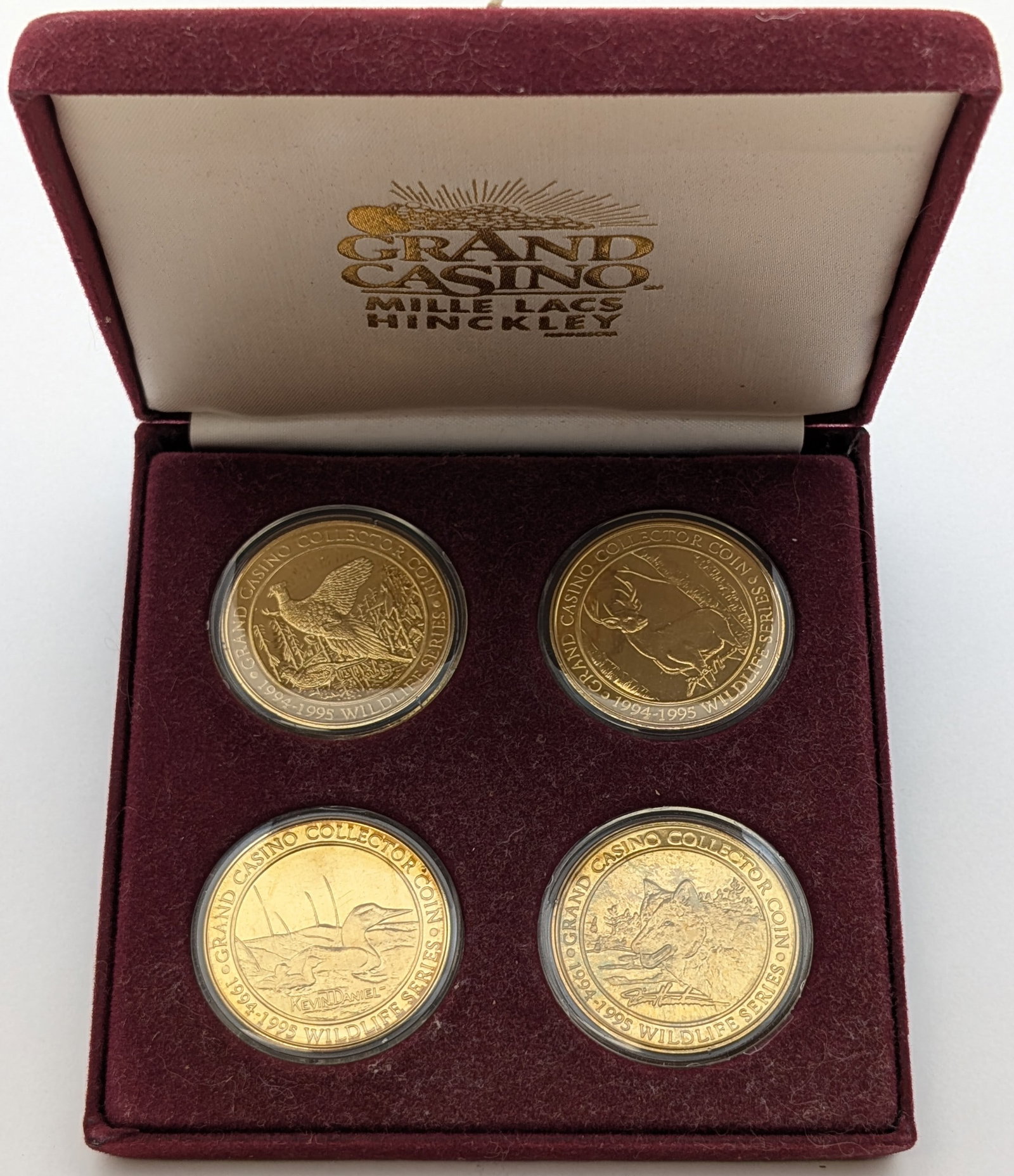 Lot of 4 Grand Casino Mille Lacs & Hinckley 1994-1995 Wildlife Series: Token