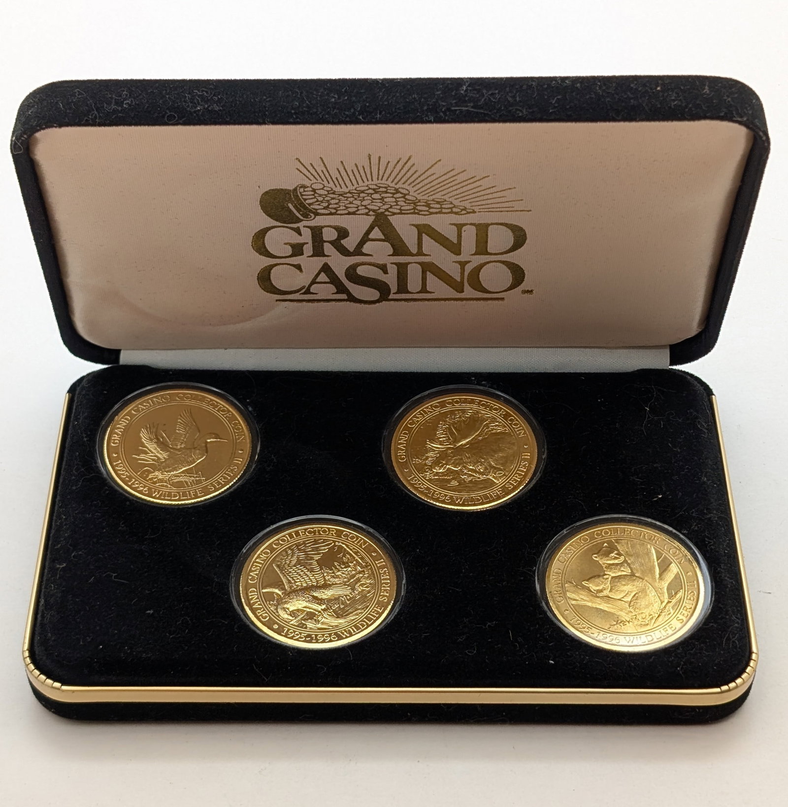 Lot of 4 Grand Casino Mille Lacs & Hinckley 1995-1996 Wildlife Series: Token