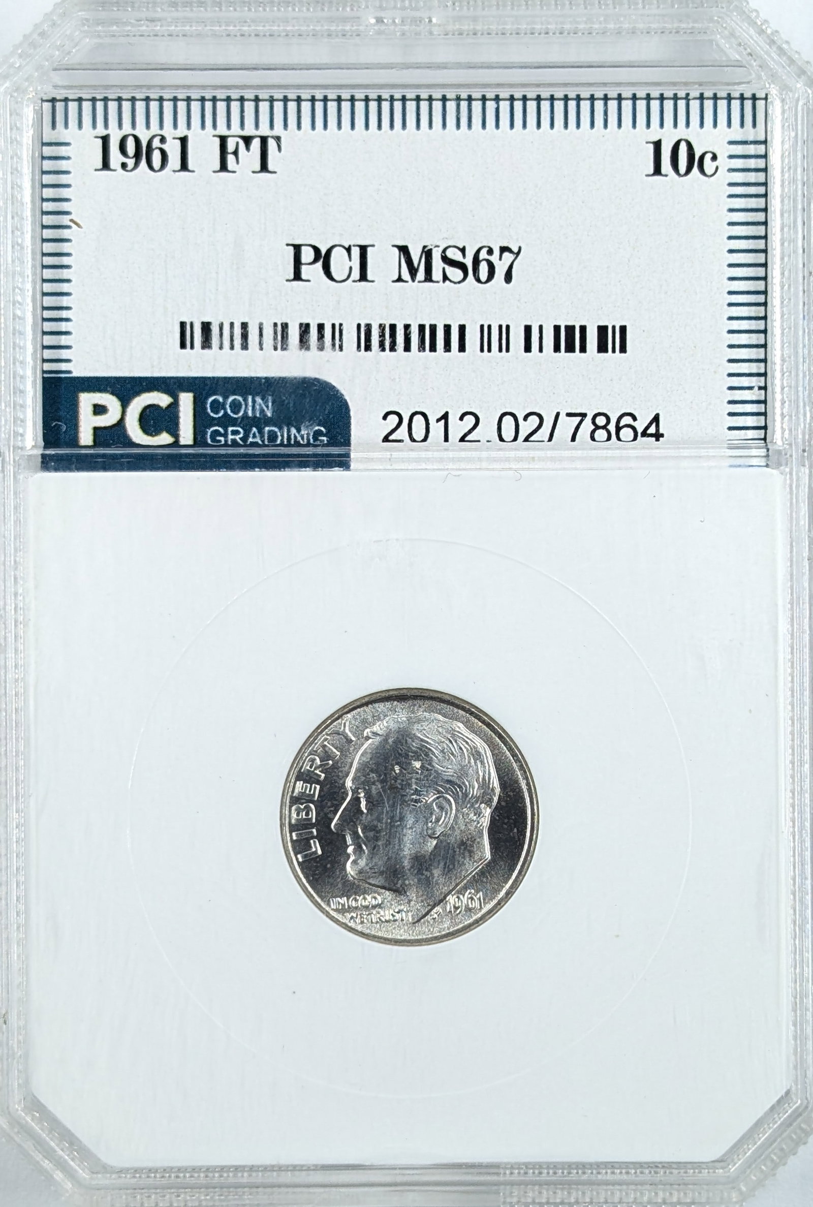 PCI 1961 MS67 Silver Roosevelt Dime: Silver